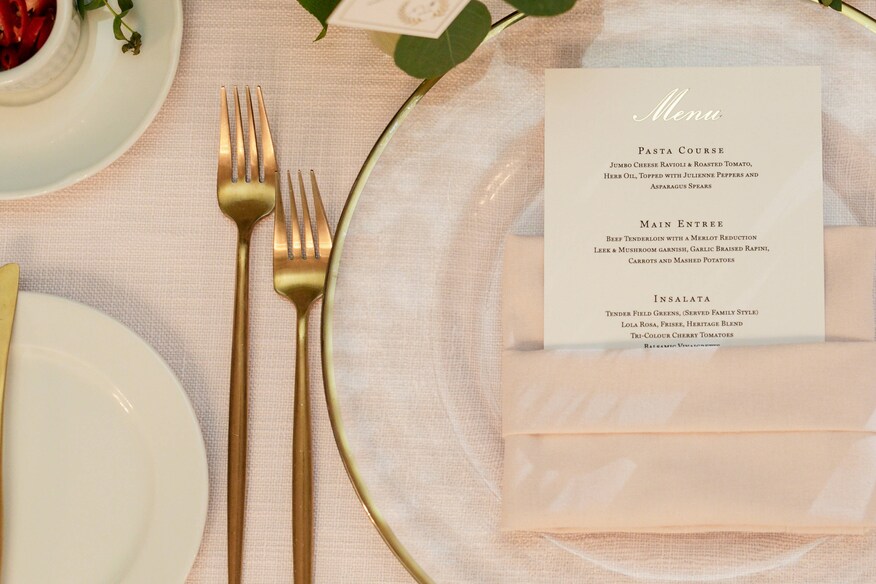 Wedding Dinner table placement