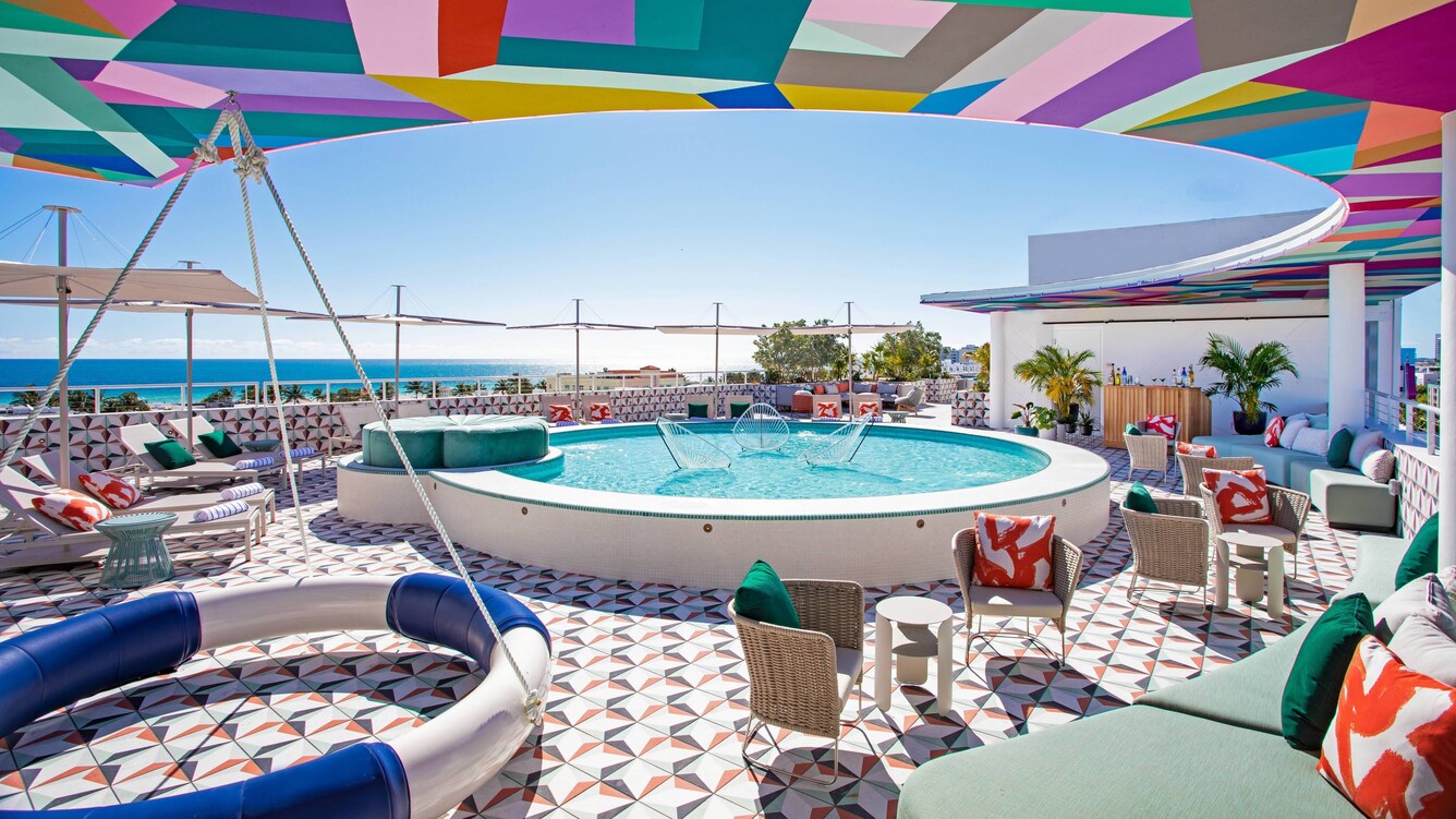 Miami south beach the upside rooftop adult playground lounge area