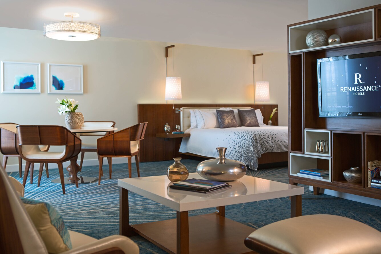 large room with living and dining area