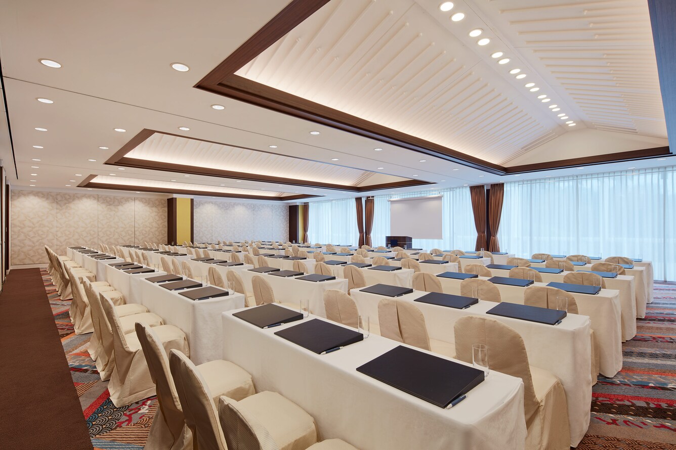 Ballroom setup in classroom layout.