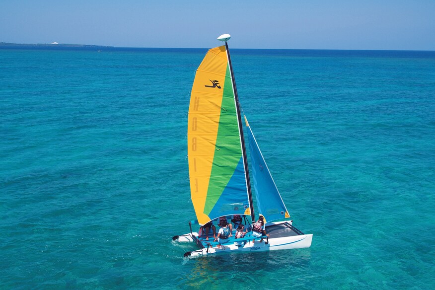 People sailing on a boat on the sea
