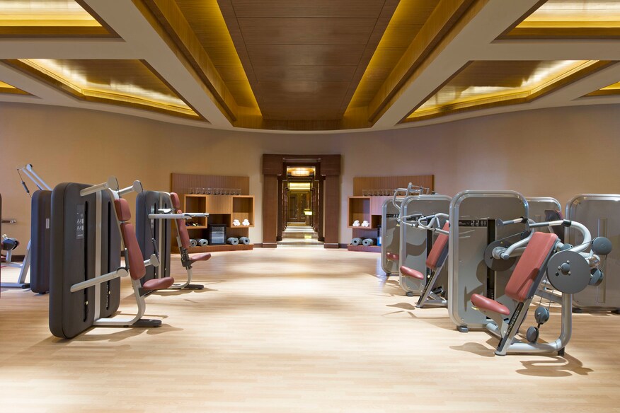 Sheraton fitness center main workout area with weight machines