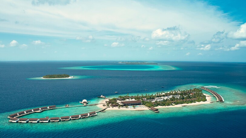 Miriandhoo island aerial view