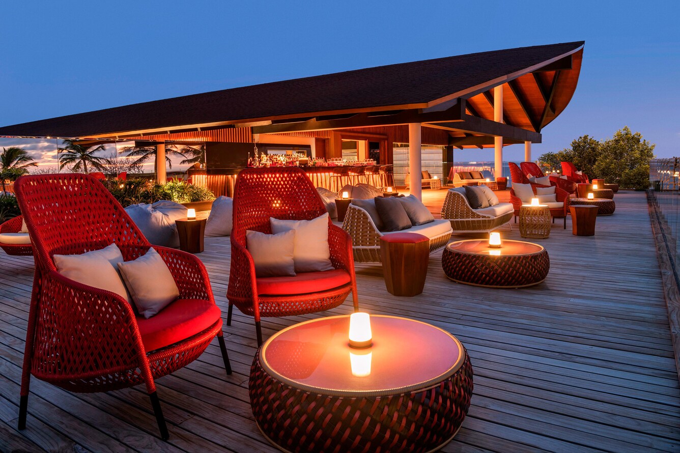 Sunset bar deck view