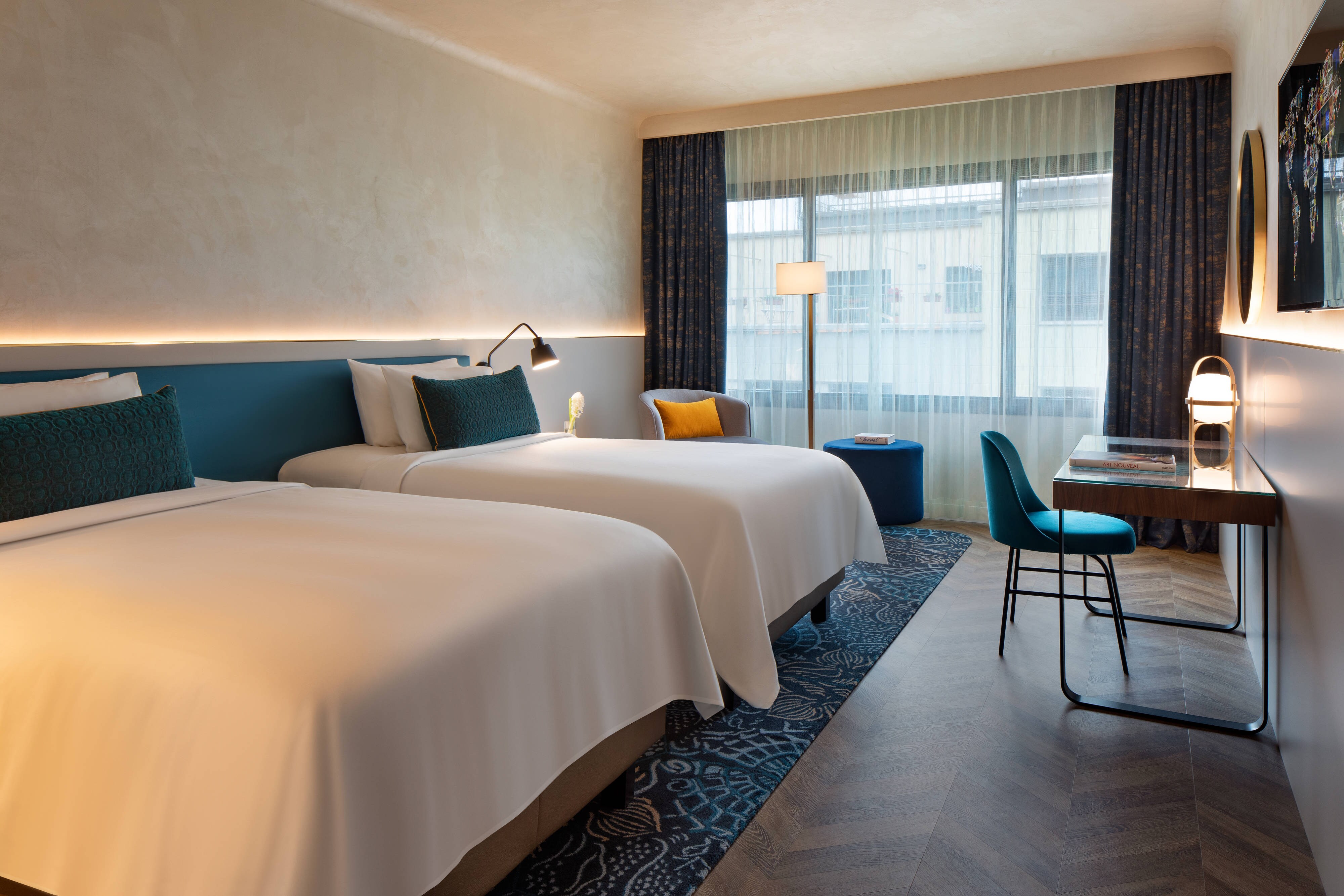 Eixample Prestige Guest Room, Twin Beds.