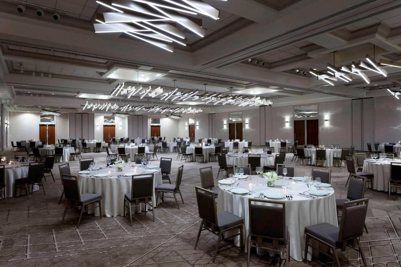 Ballroom banquet setup.