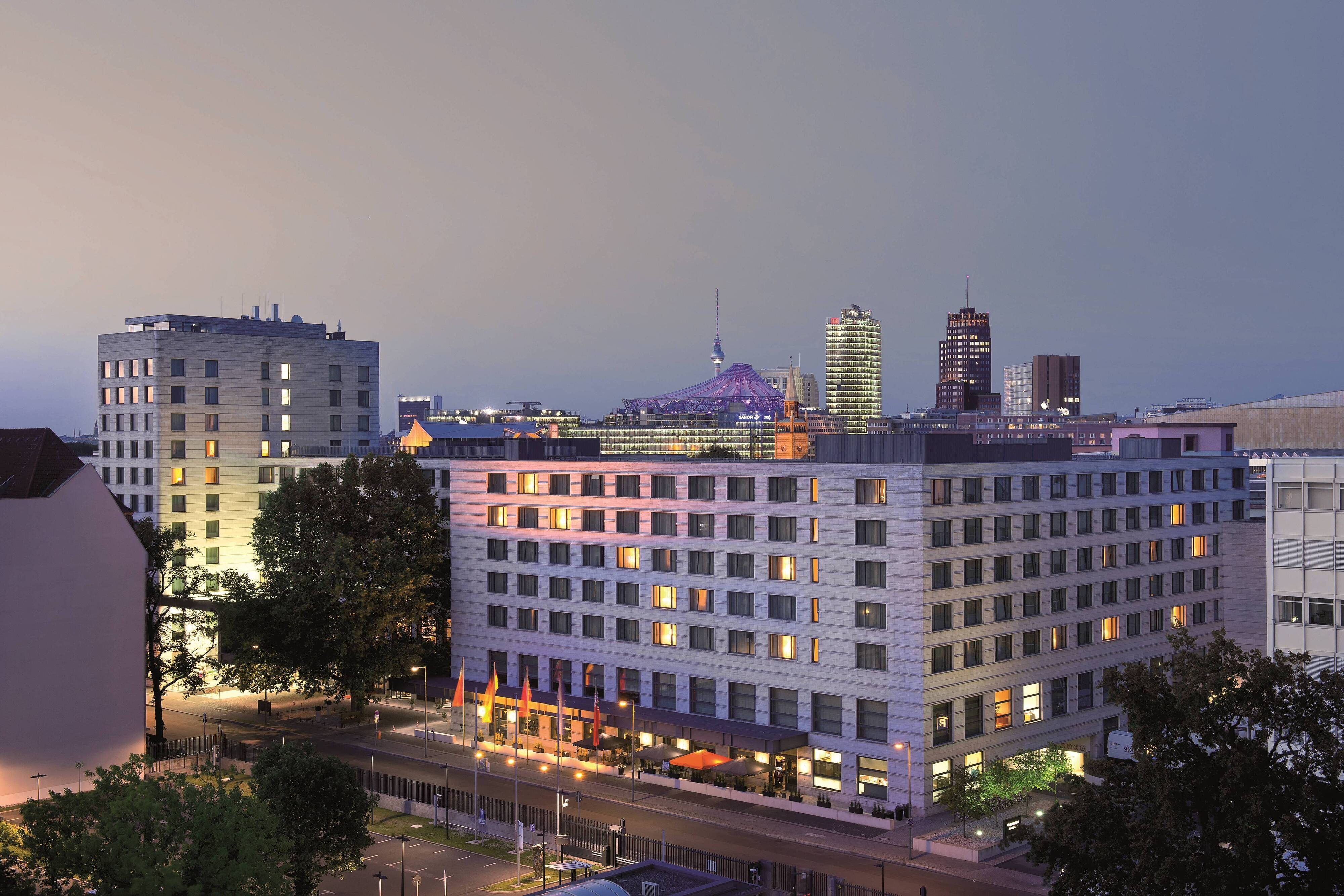Hotel exterior aerial view