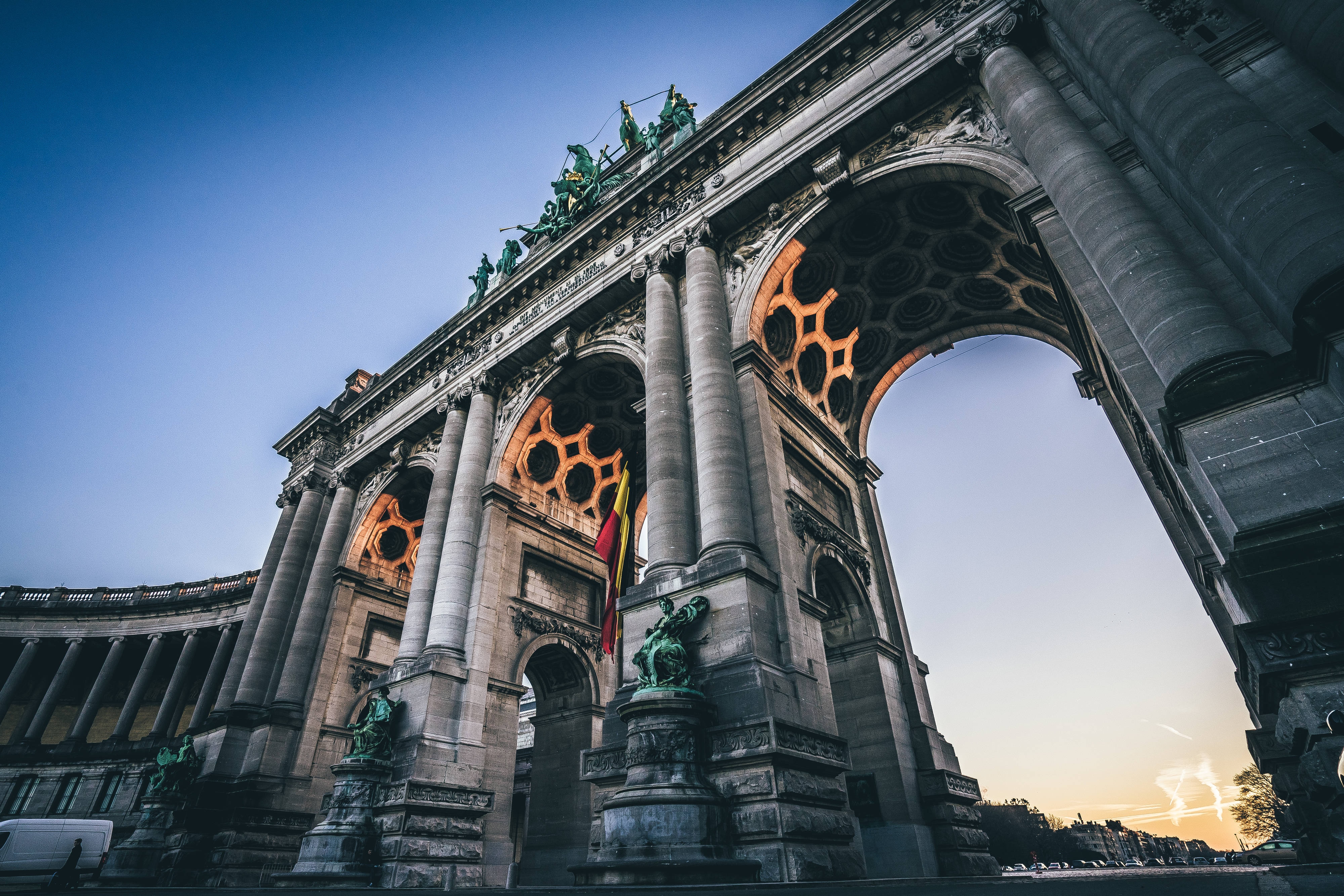 Carved stone arches