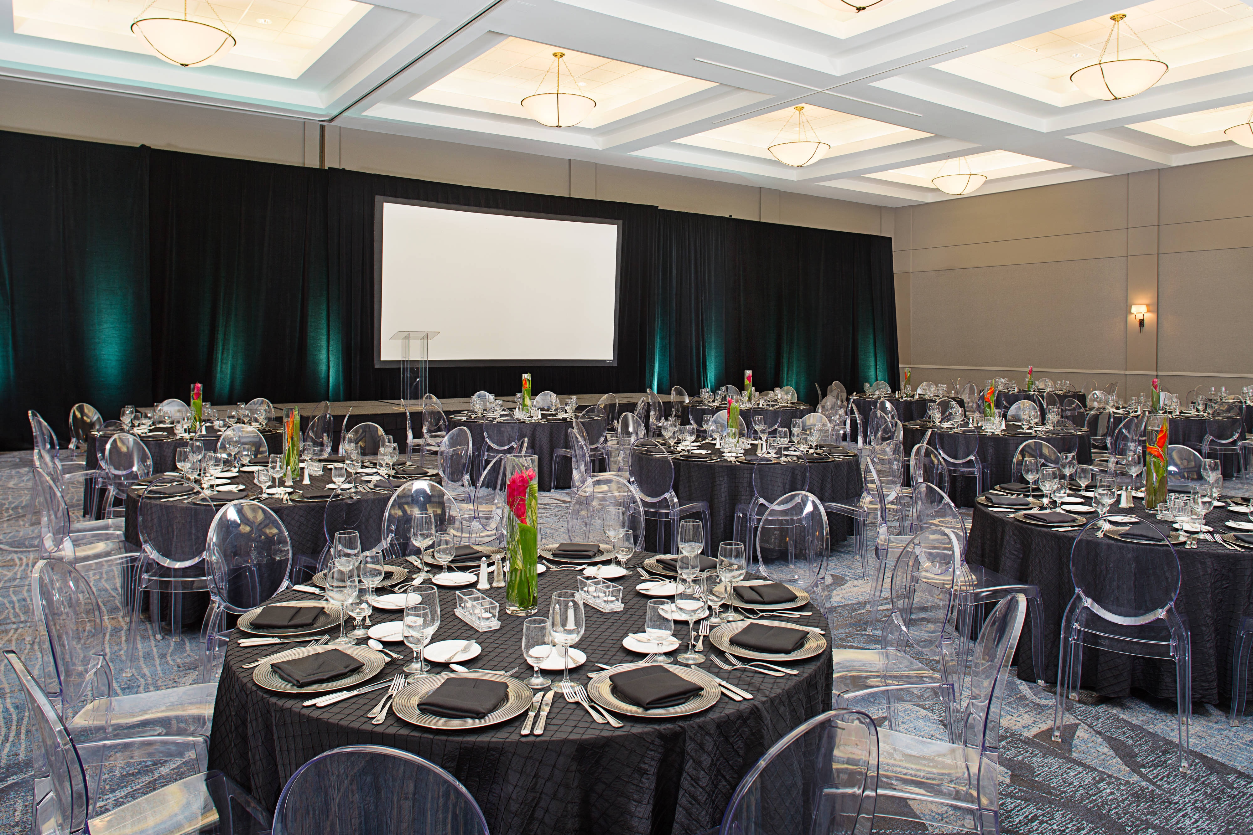 Meeting room banquet setup