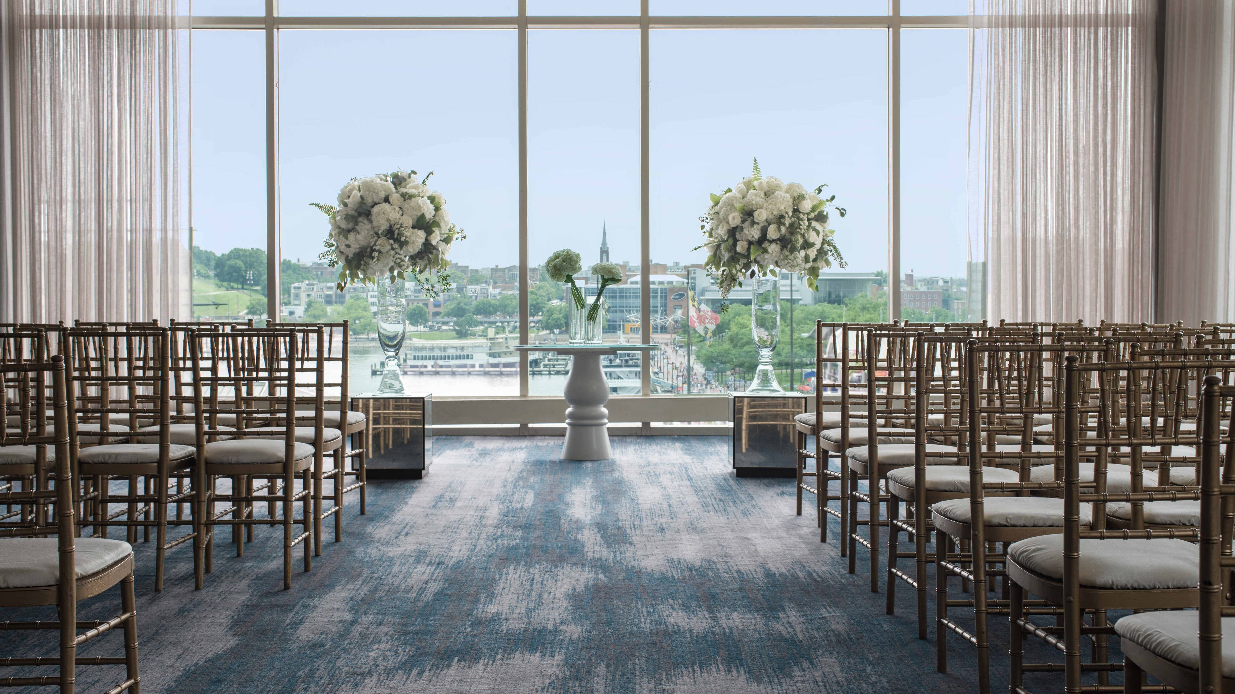 Ballroom wedding ceremony