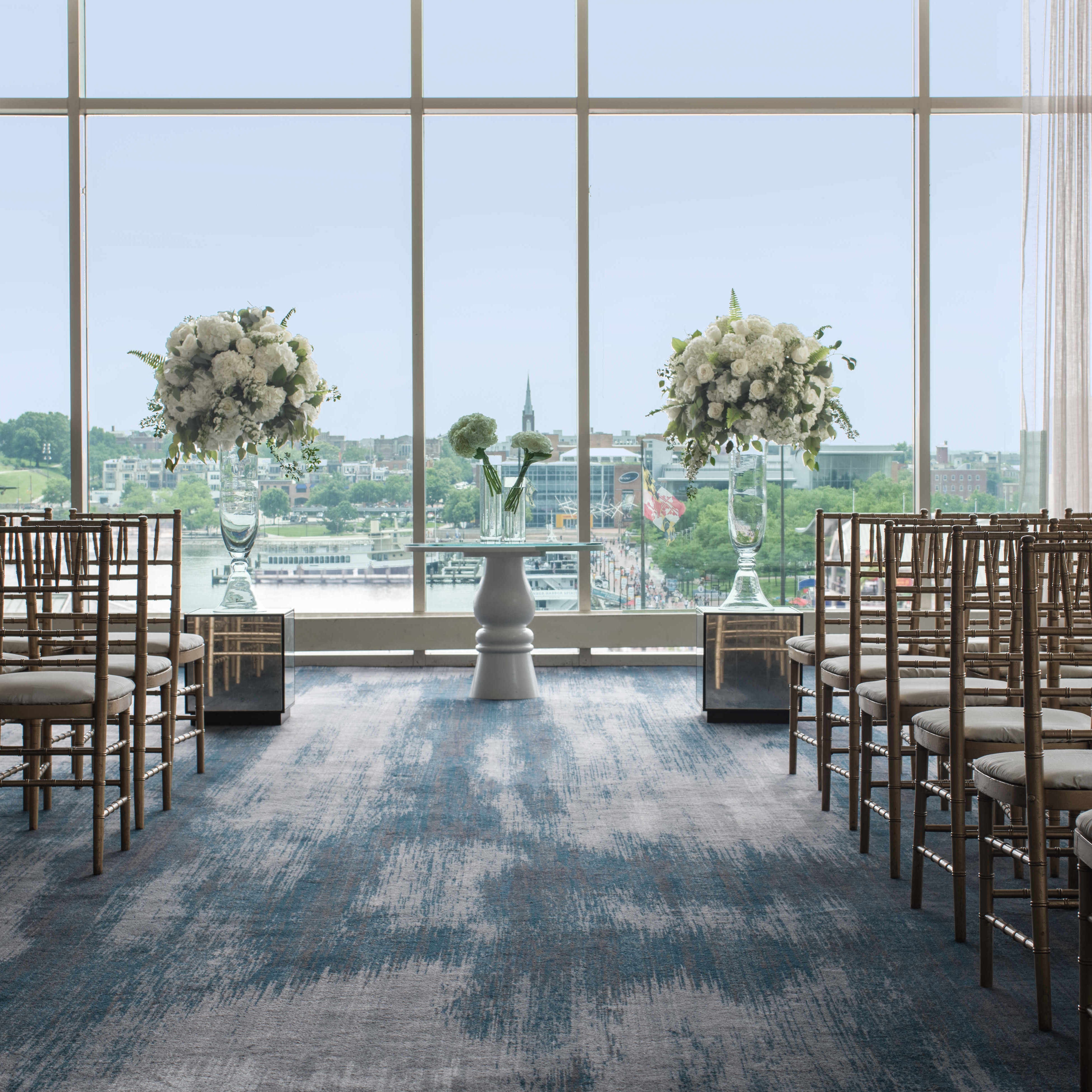 Ballroom wedding ceremony