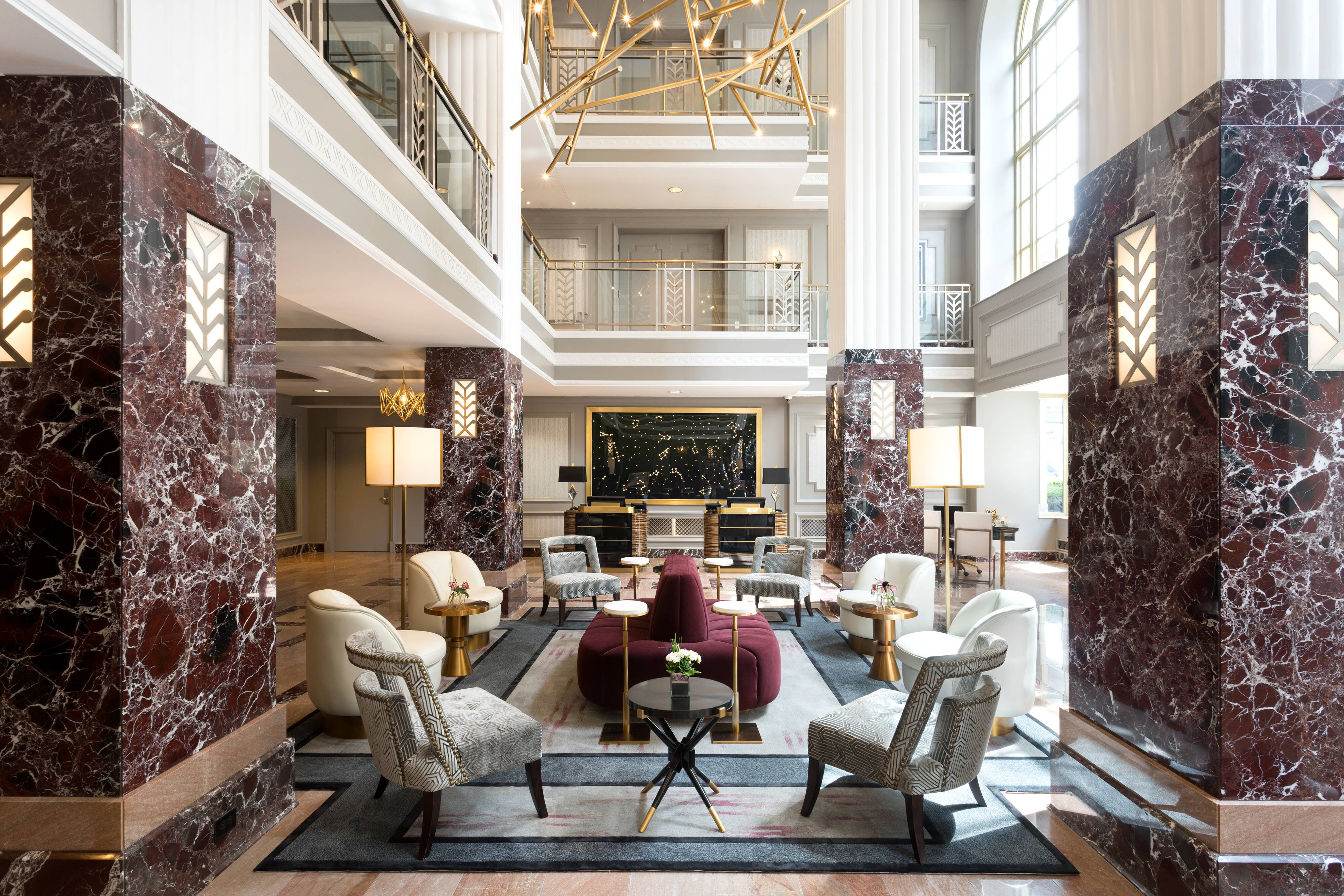 Hotel Lobby. Multiple soft seating options
