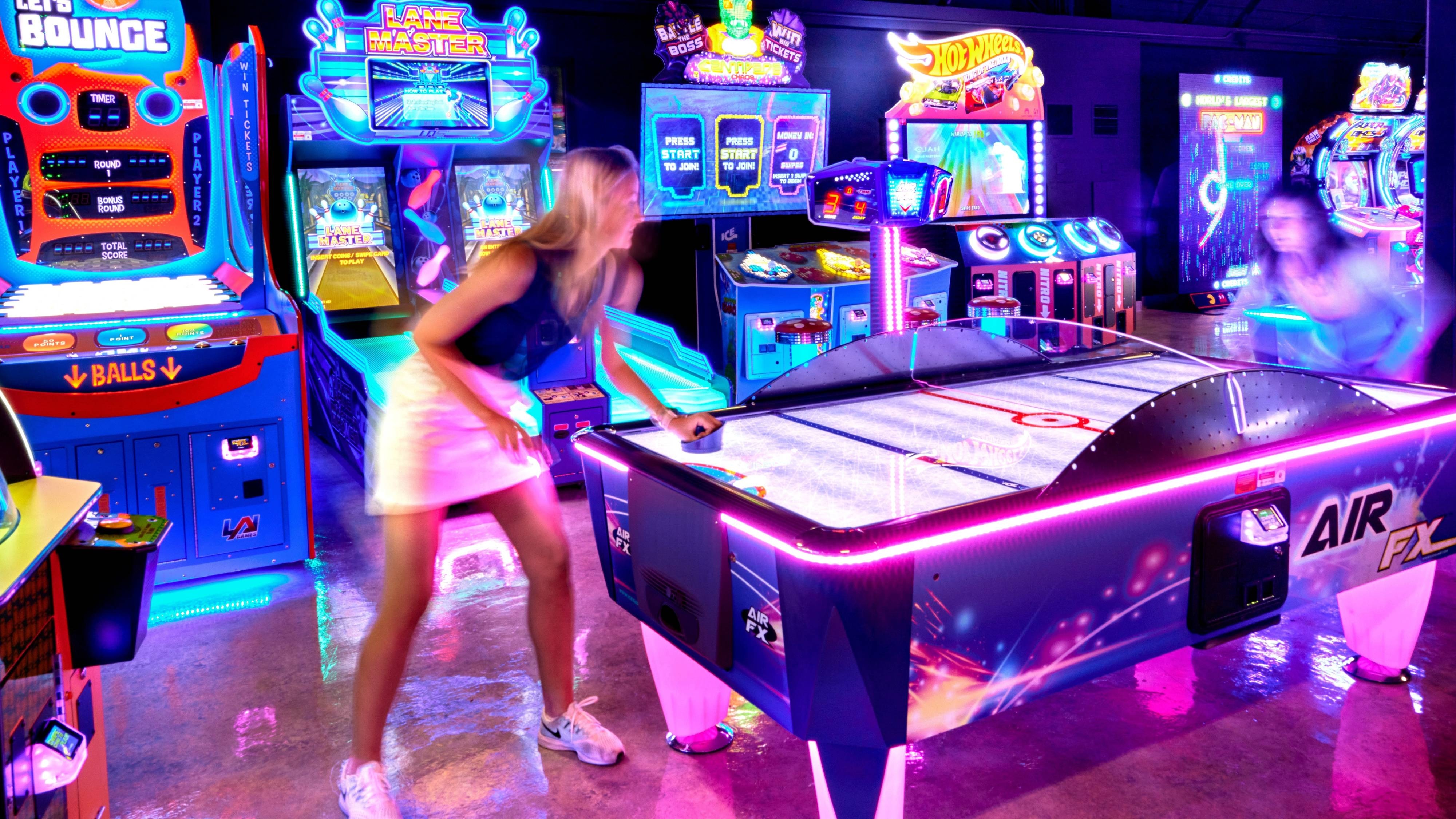 Entertainment zone air hockey