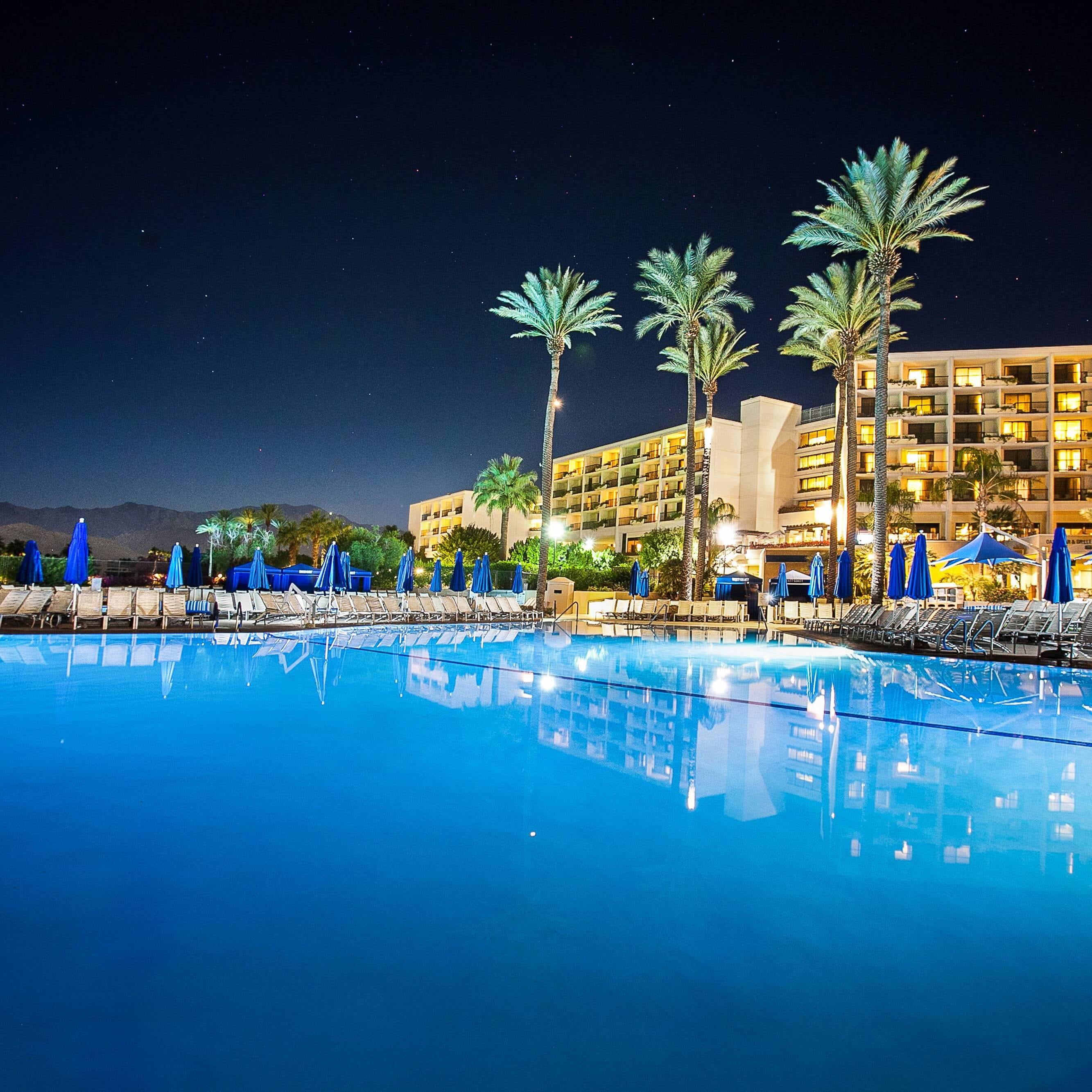 Pool at night