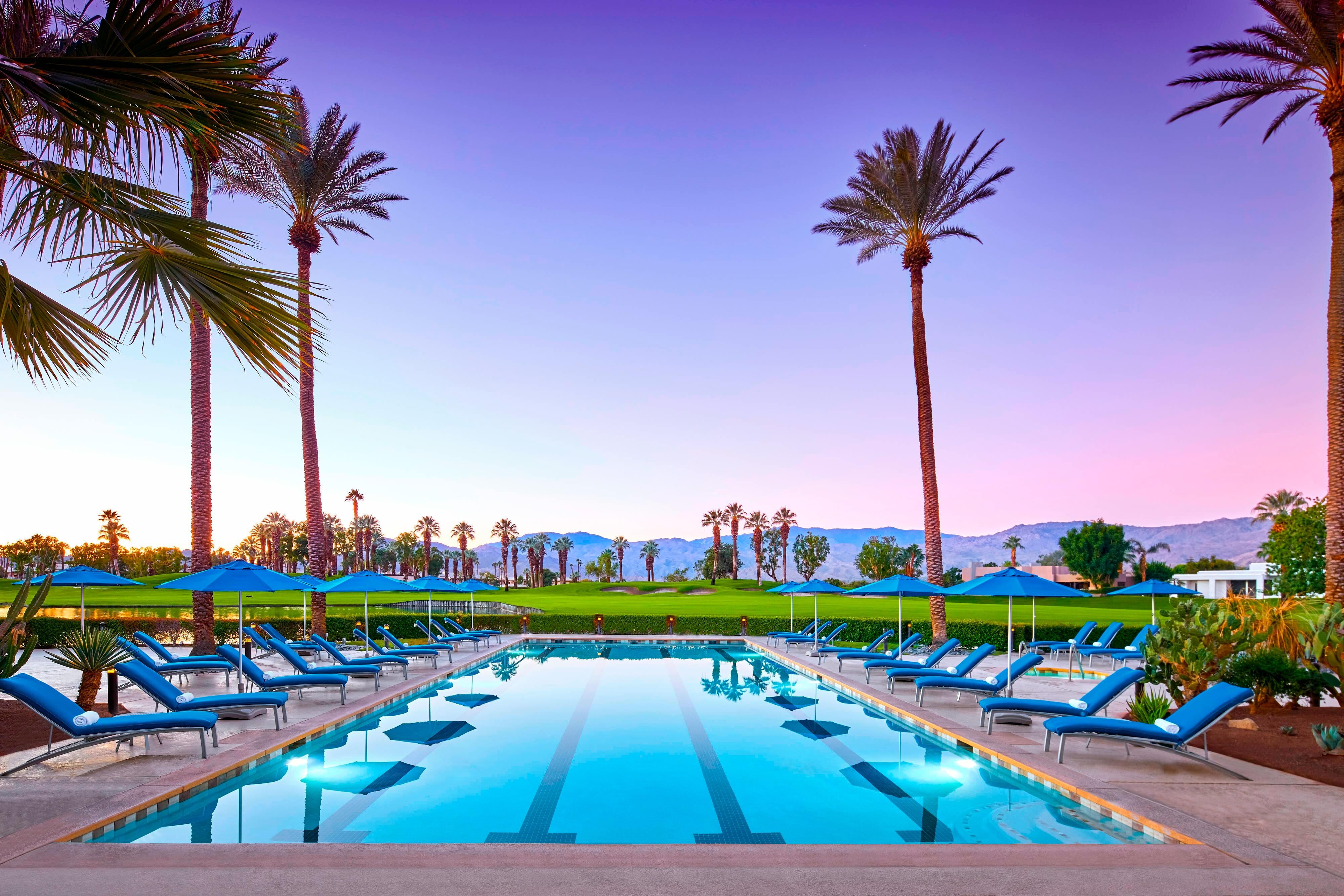 Pool at sunset
