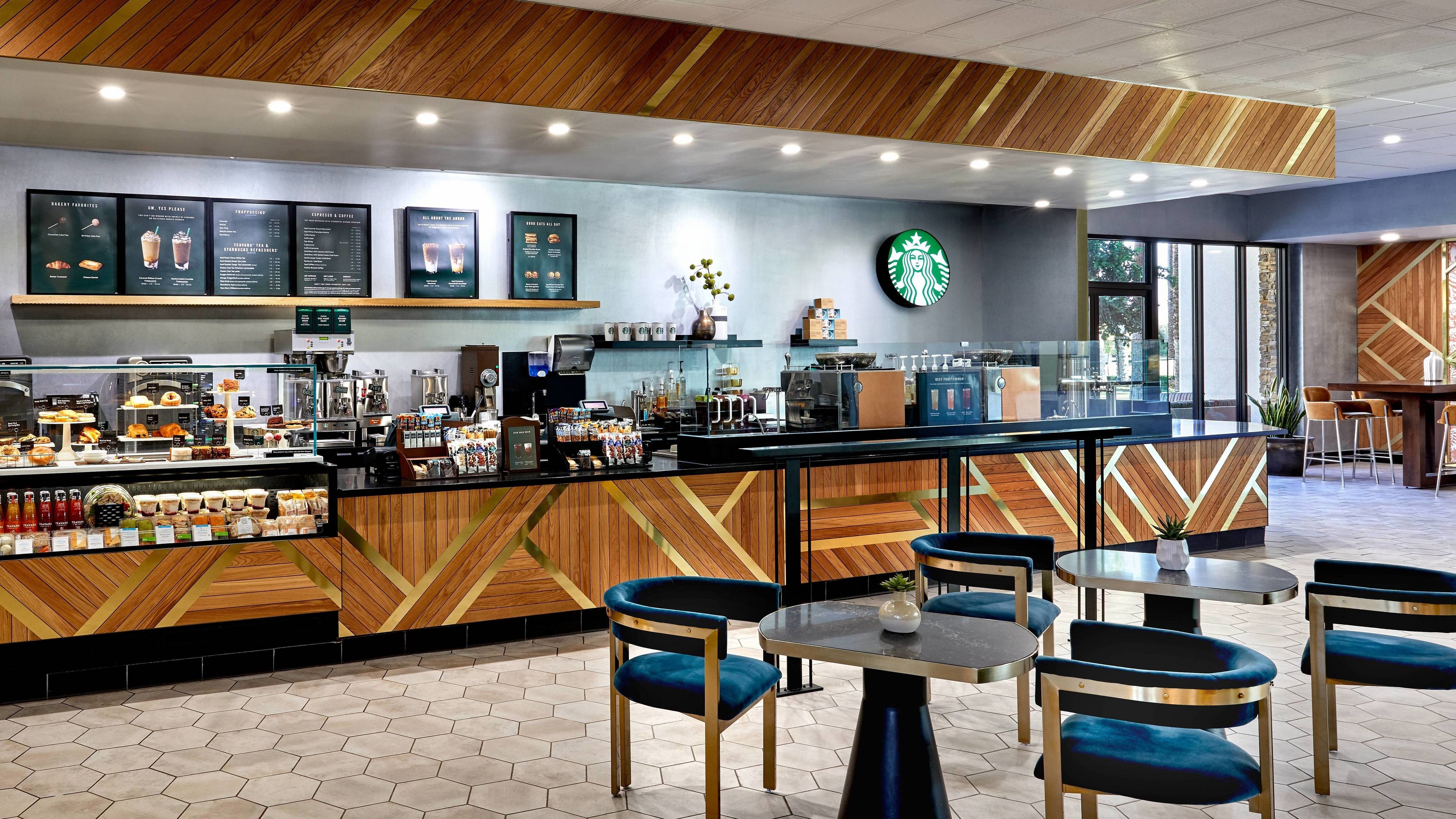 Remodeled Starbucks conveniently located in the Lobby