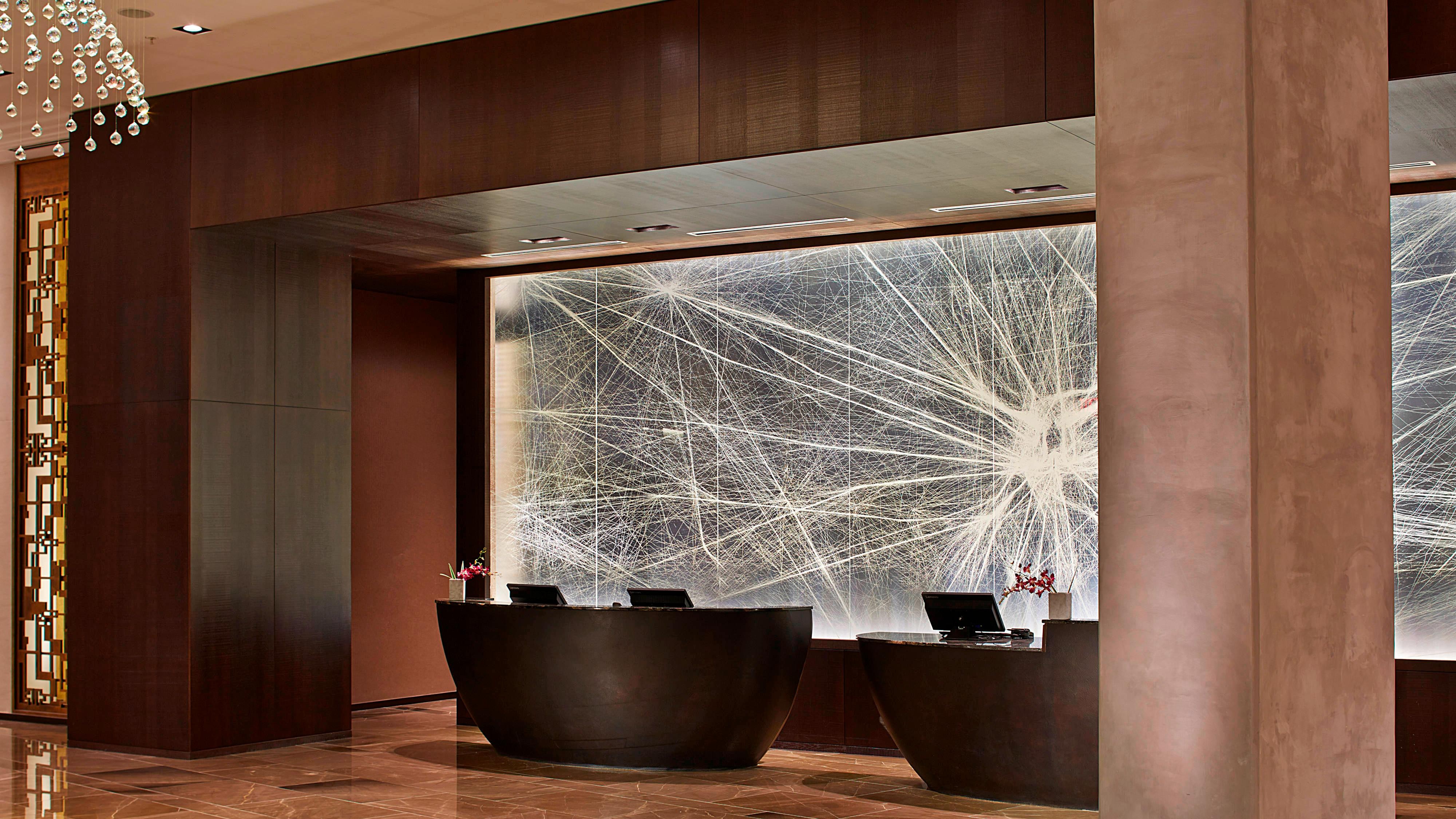 Hotel lobby front desk