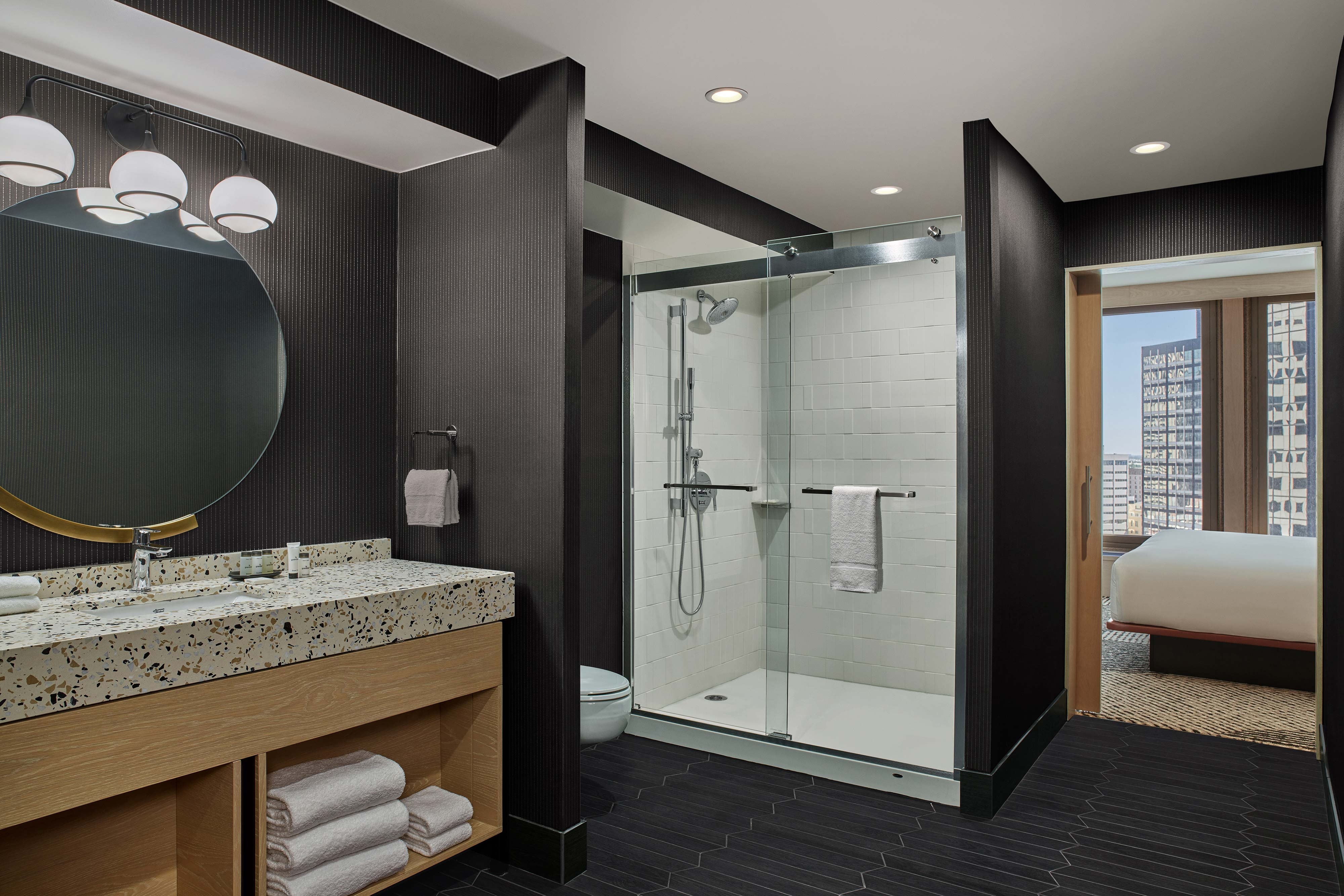 Bathroom with walk in shower