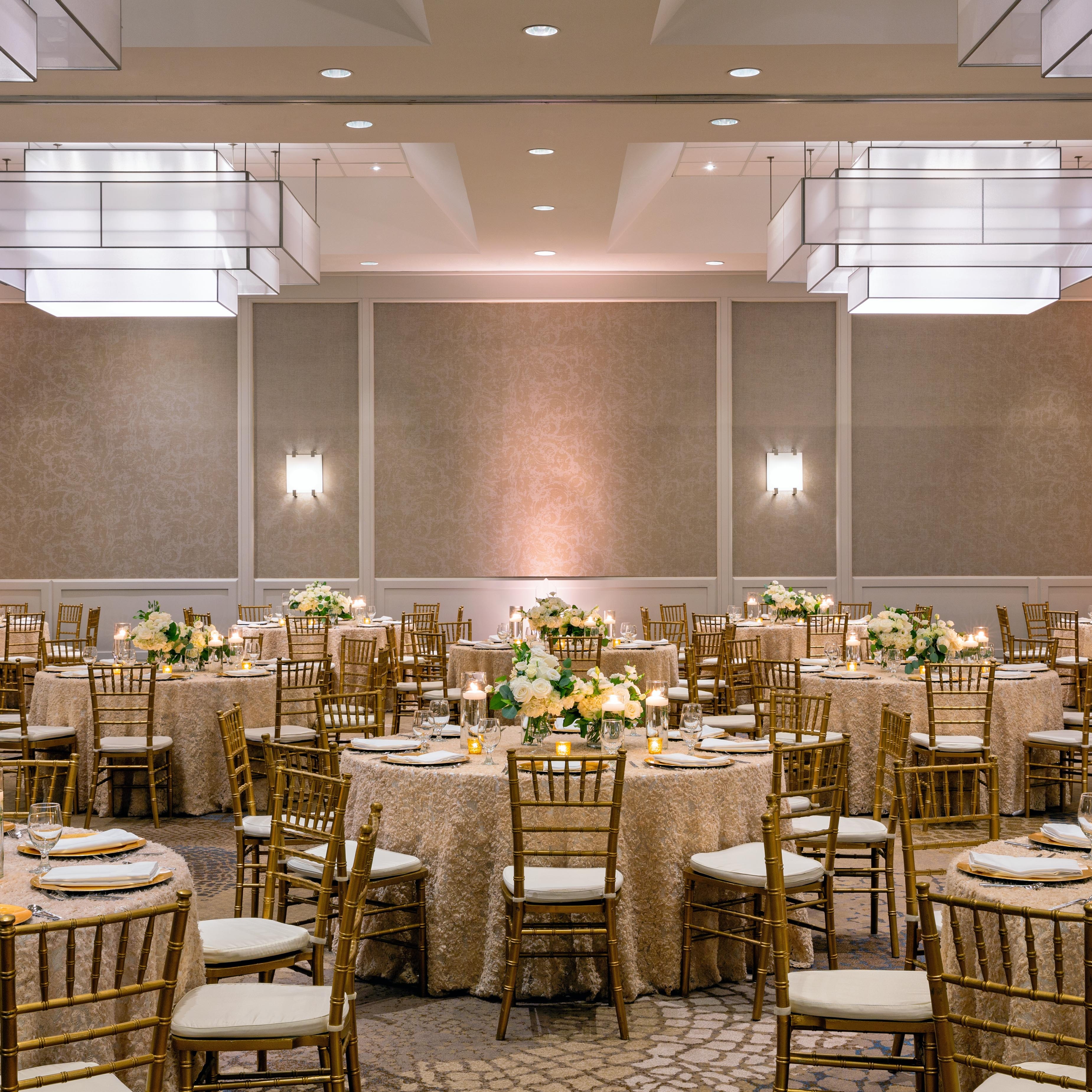 Ballroom reception tables