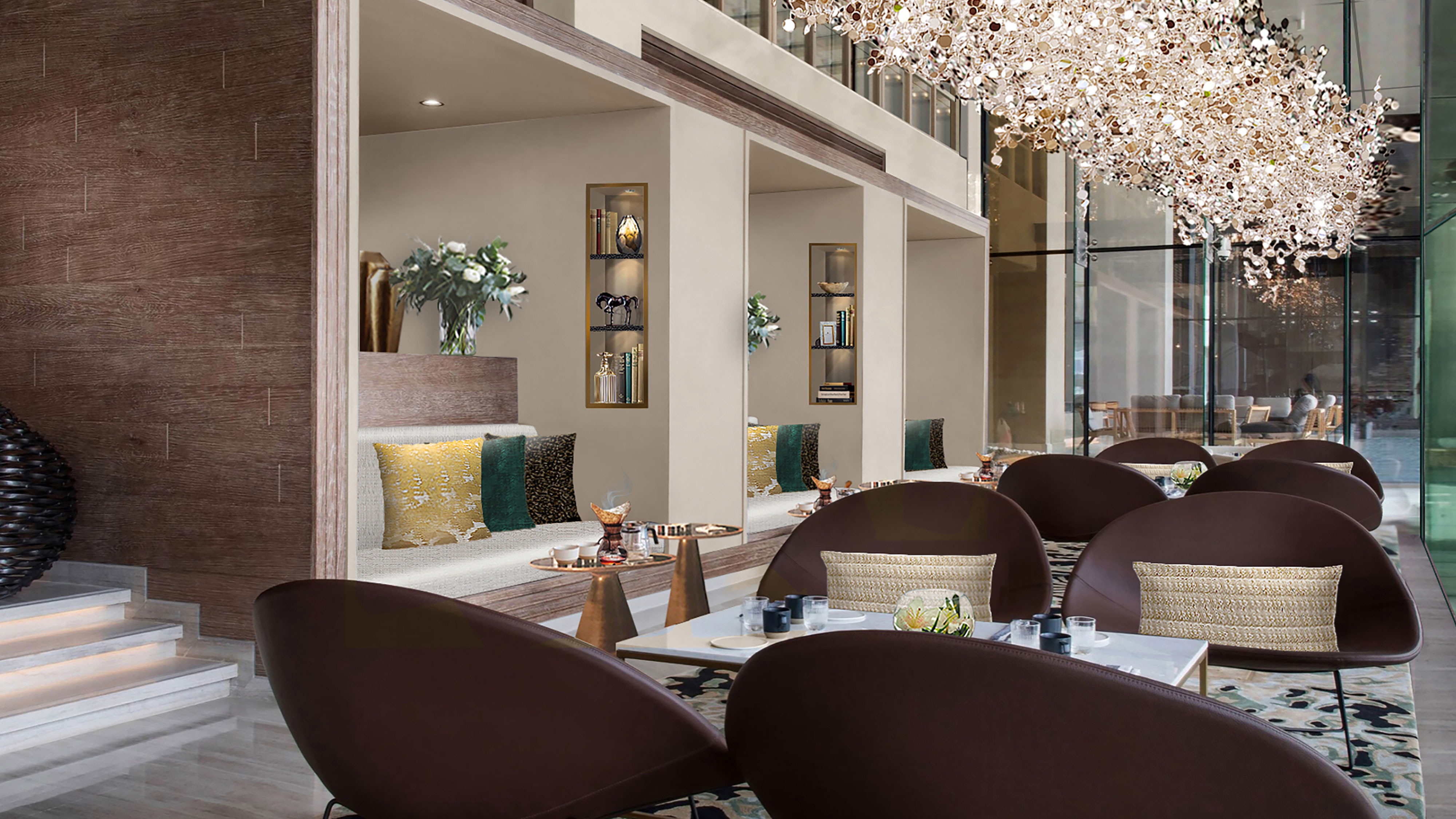 Hotel library seating