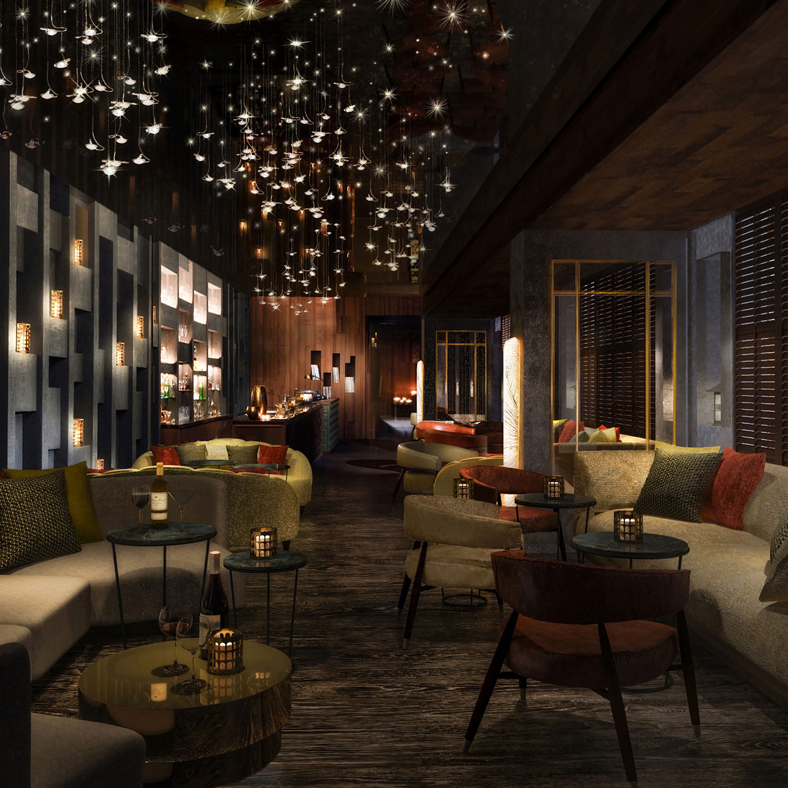 St. Regis bar seating area