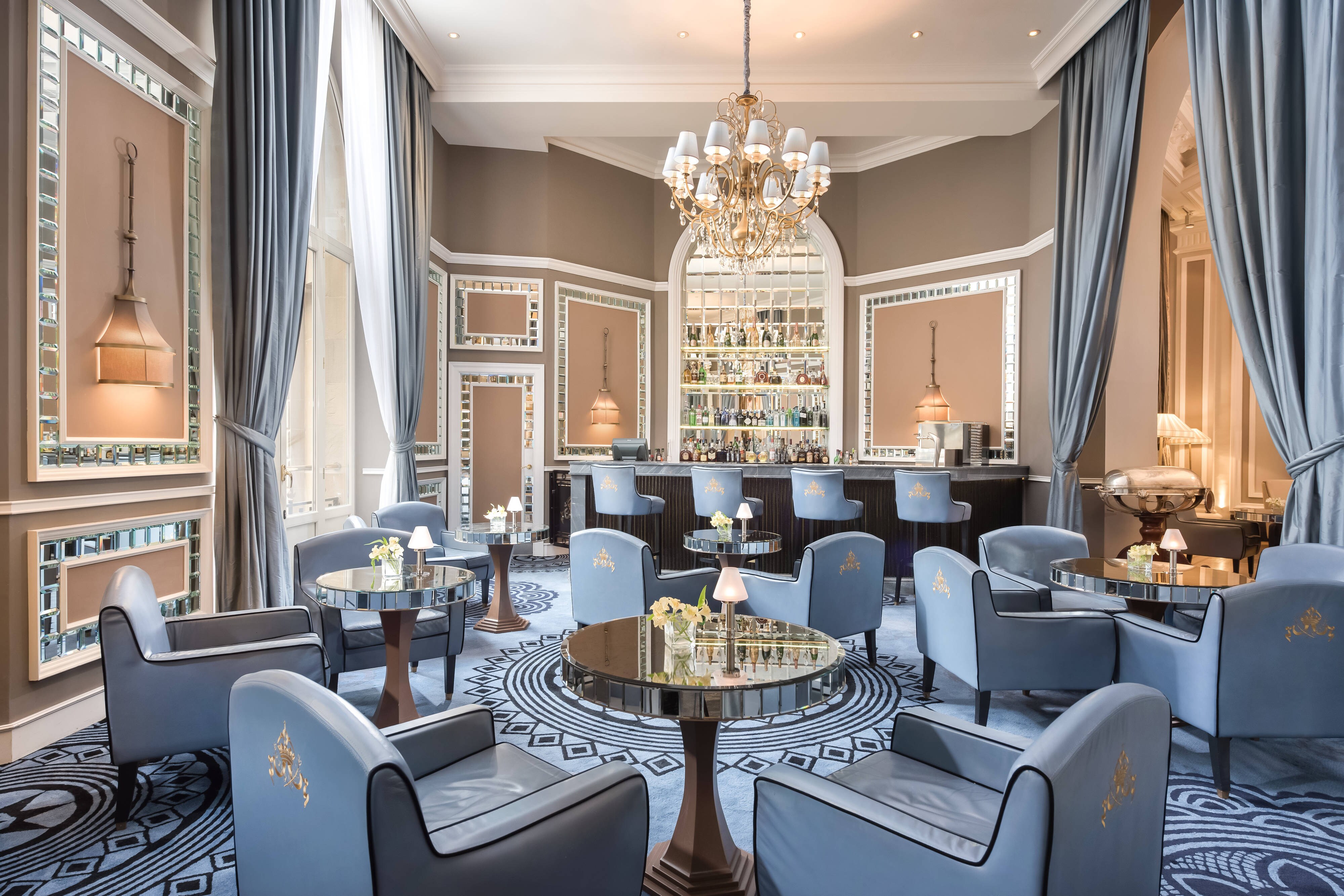 Bar and seating area