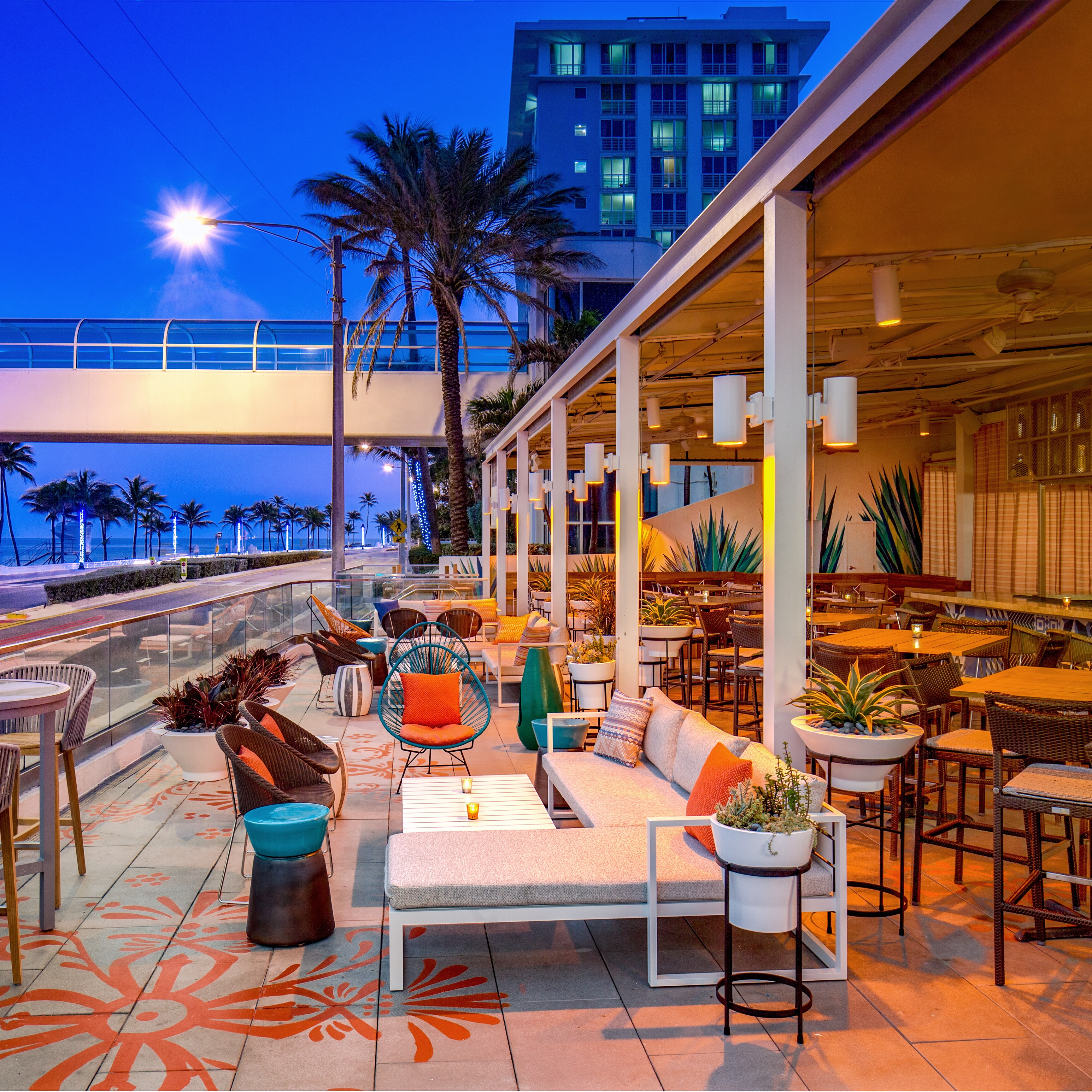 Outdoor patio dining area 