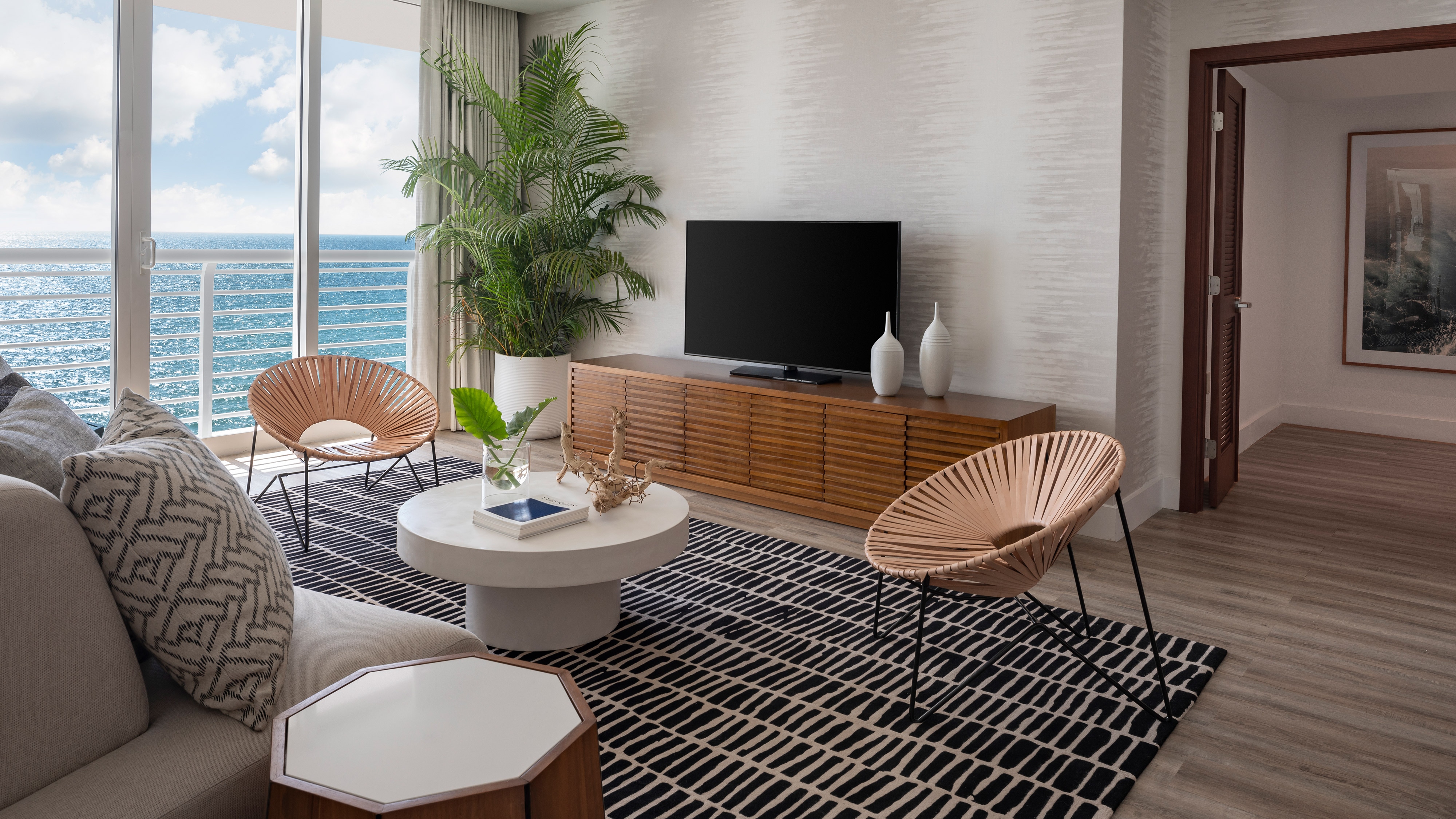Living room with ocean view