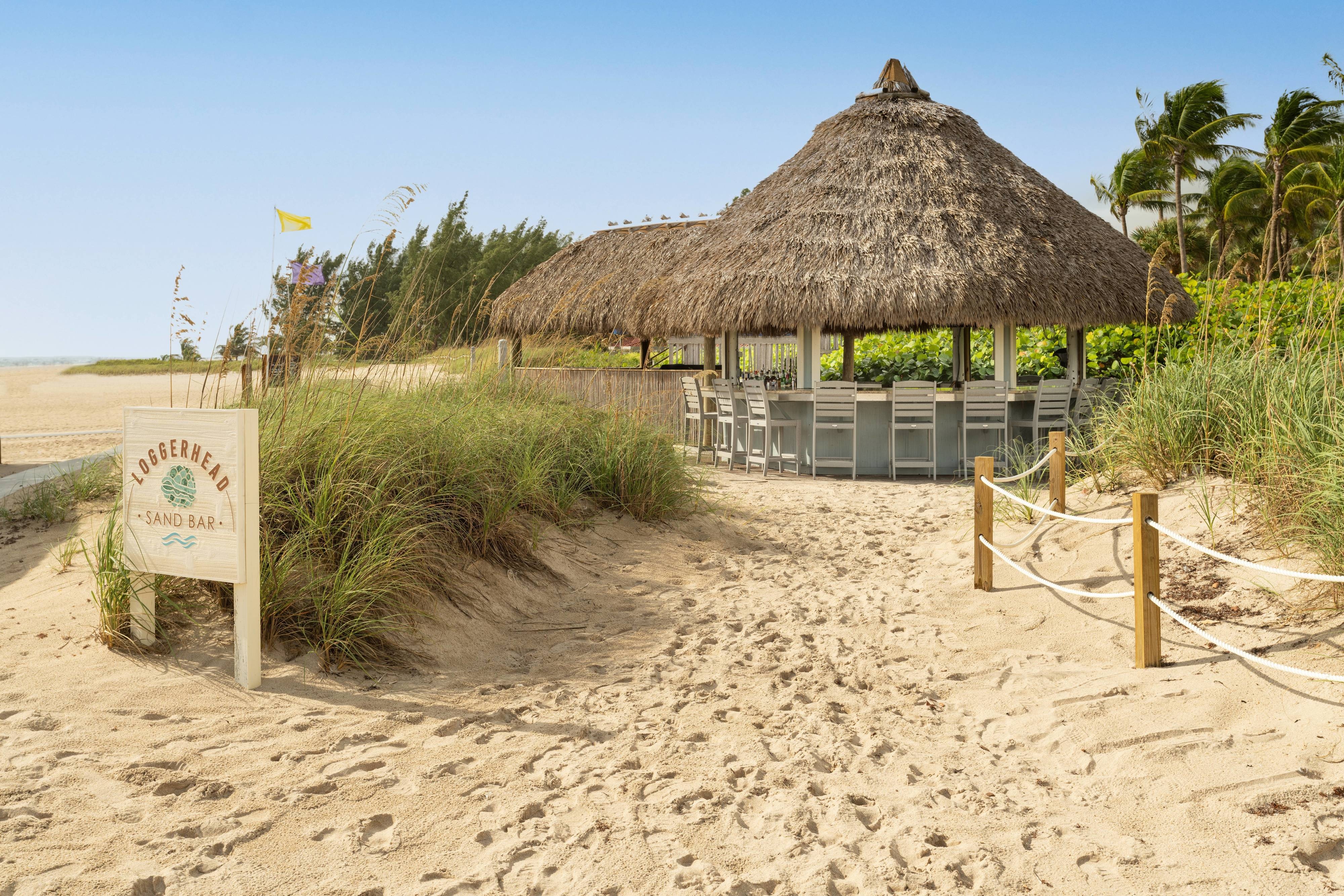 Beach path leading to outdoor Loggerhead Sand Bar