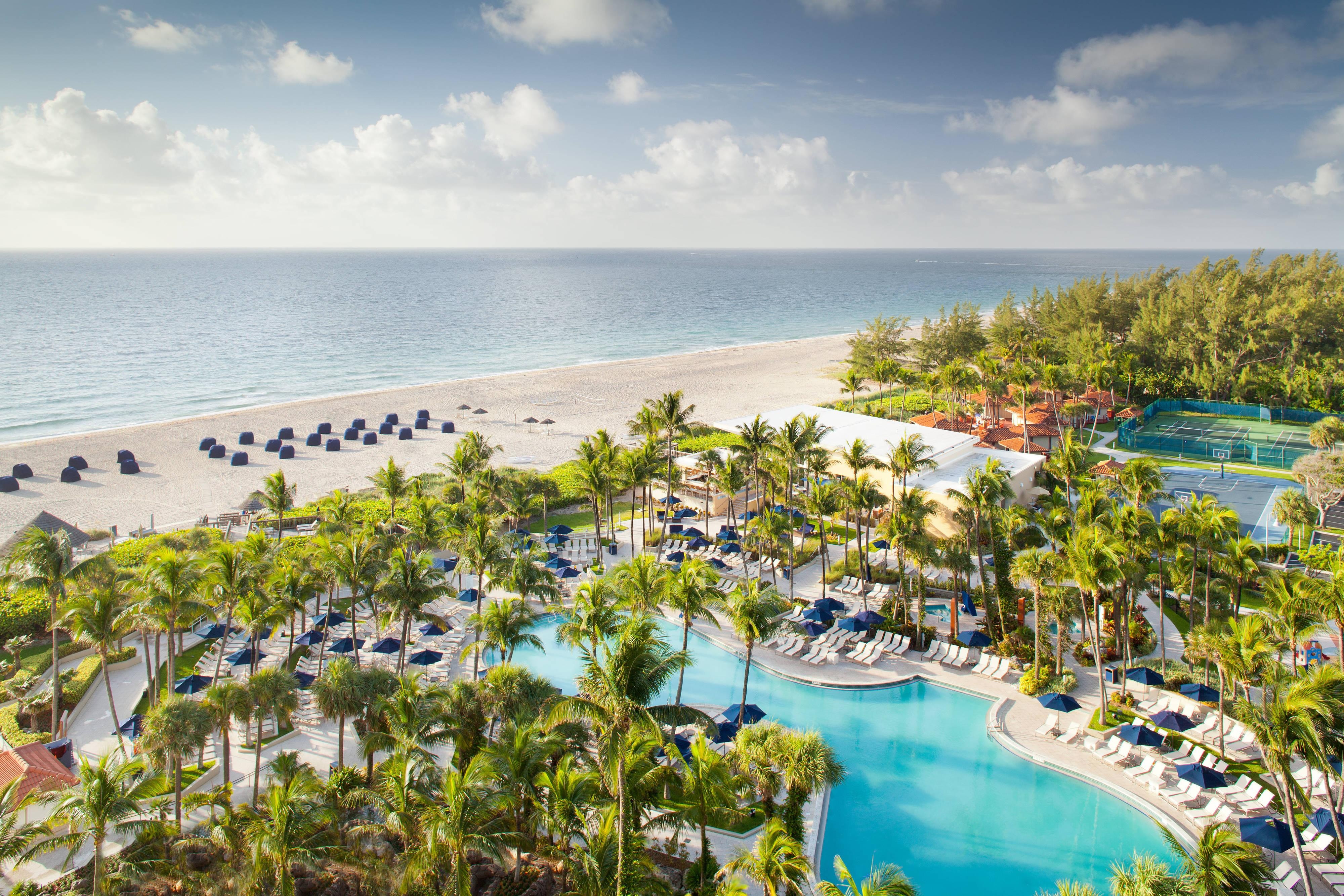 Outdoor pool near the beach