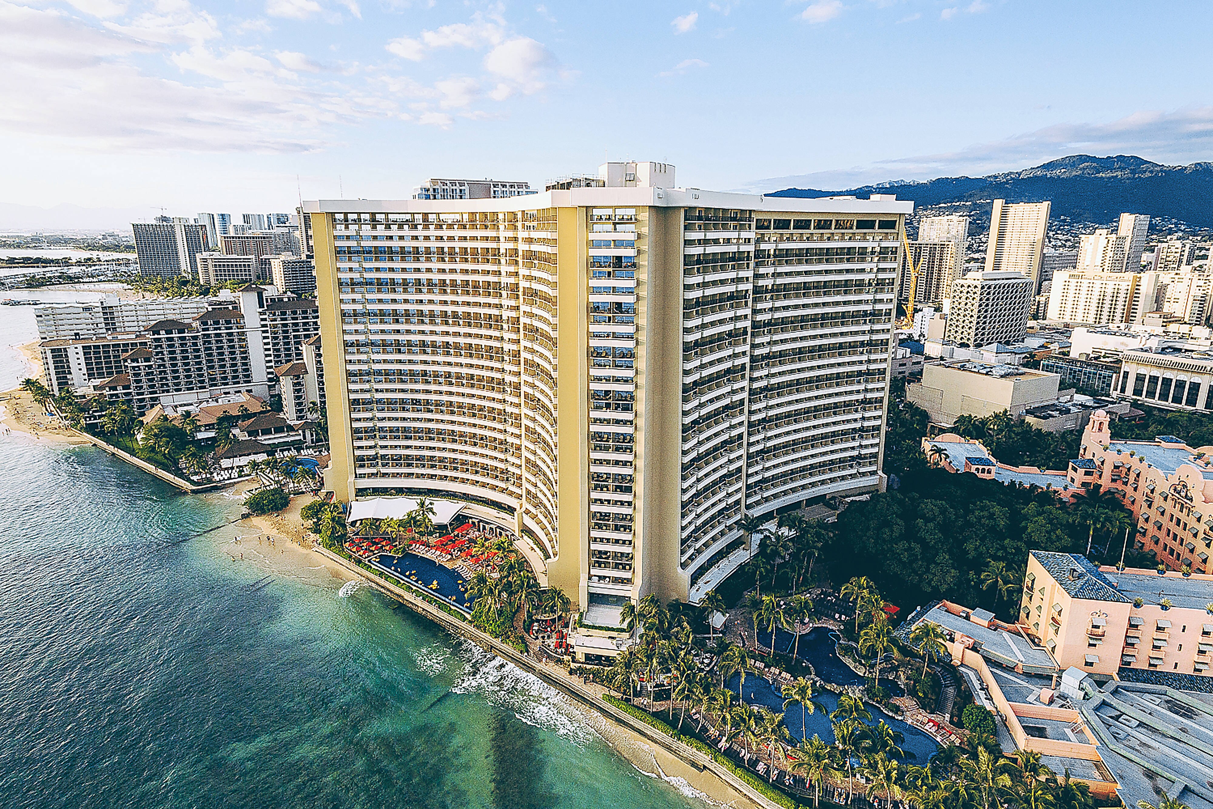 hotel exterior. Oceanfront hotel