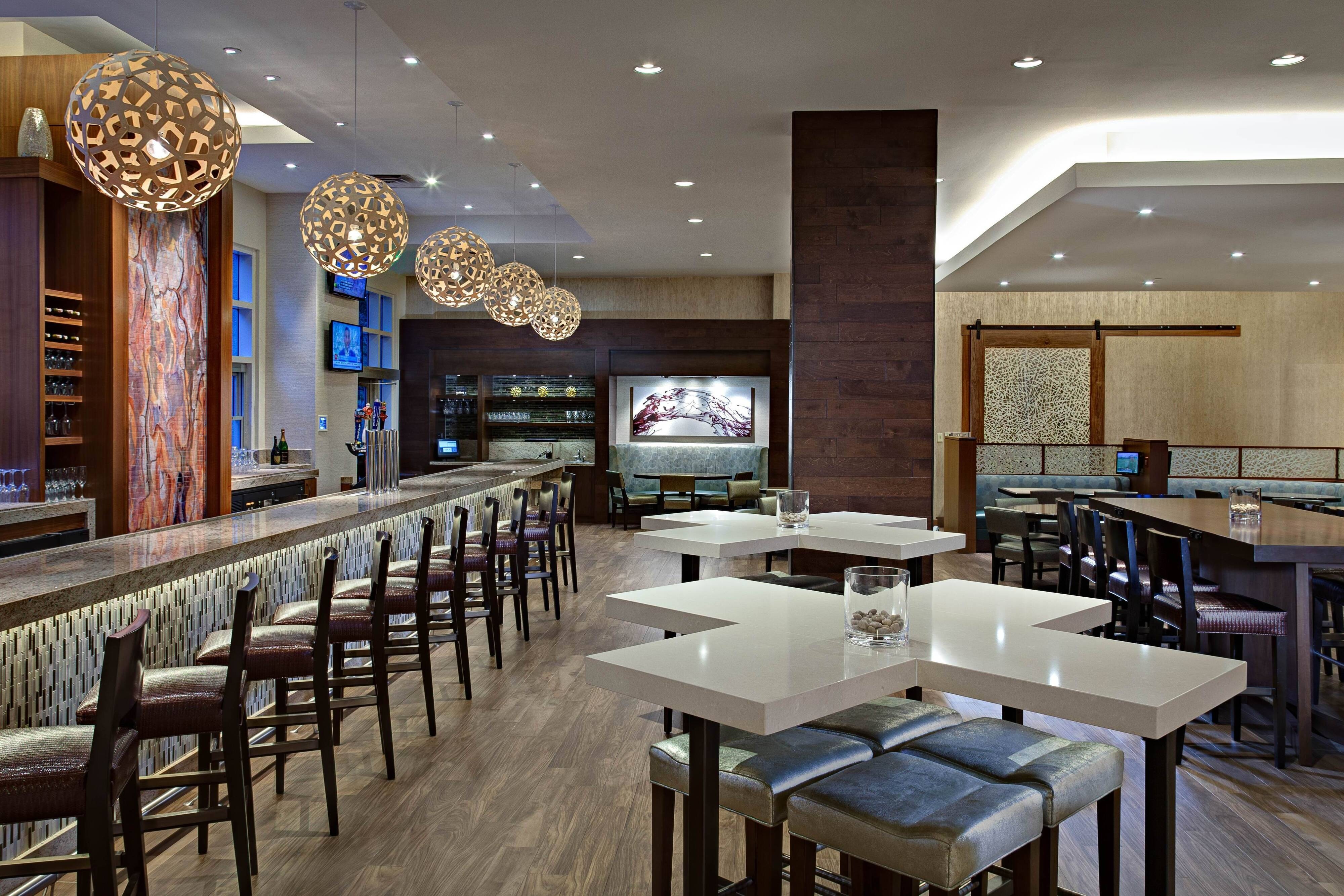 Aqua lounge bar and seating