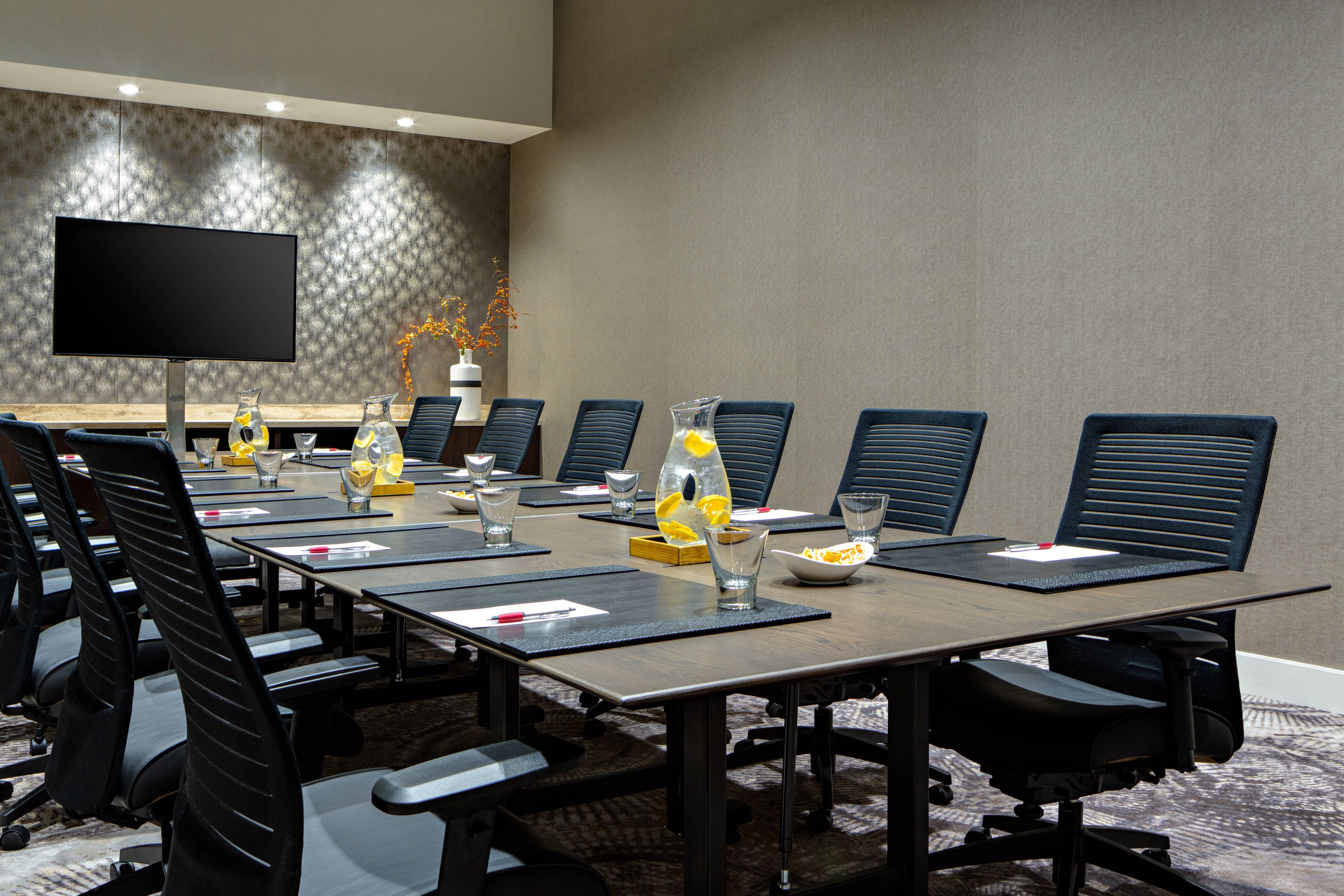 Boardroom conference set up