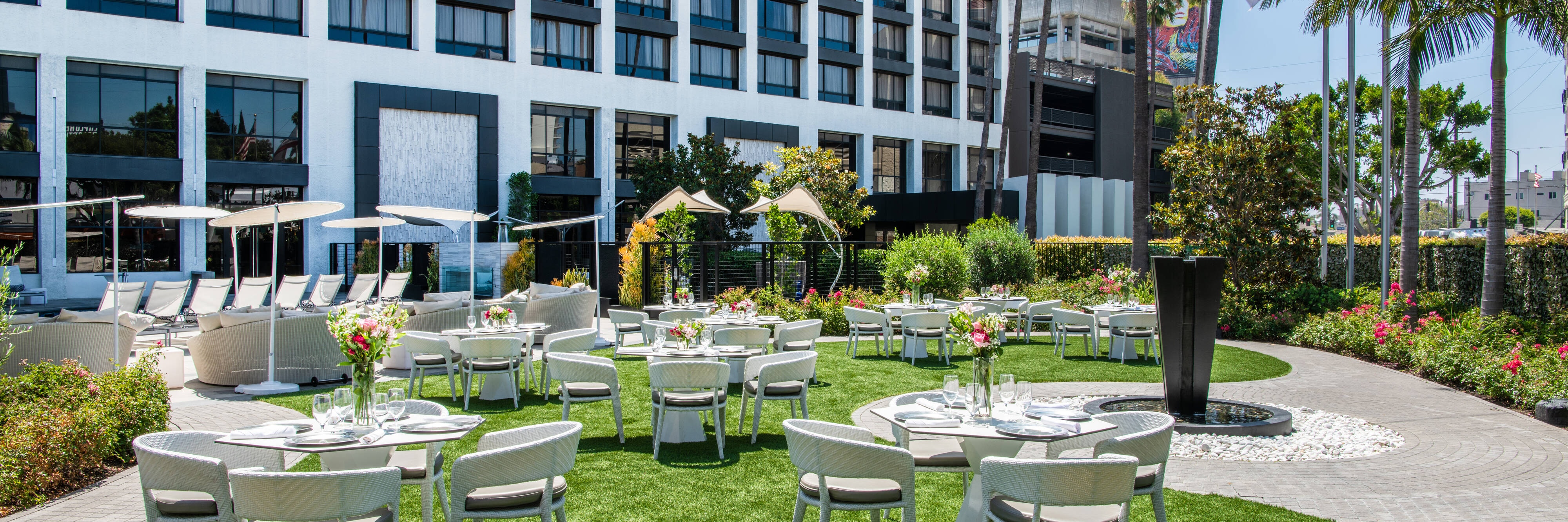 Outdoor wedding reception