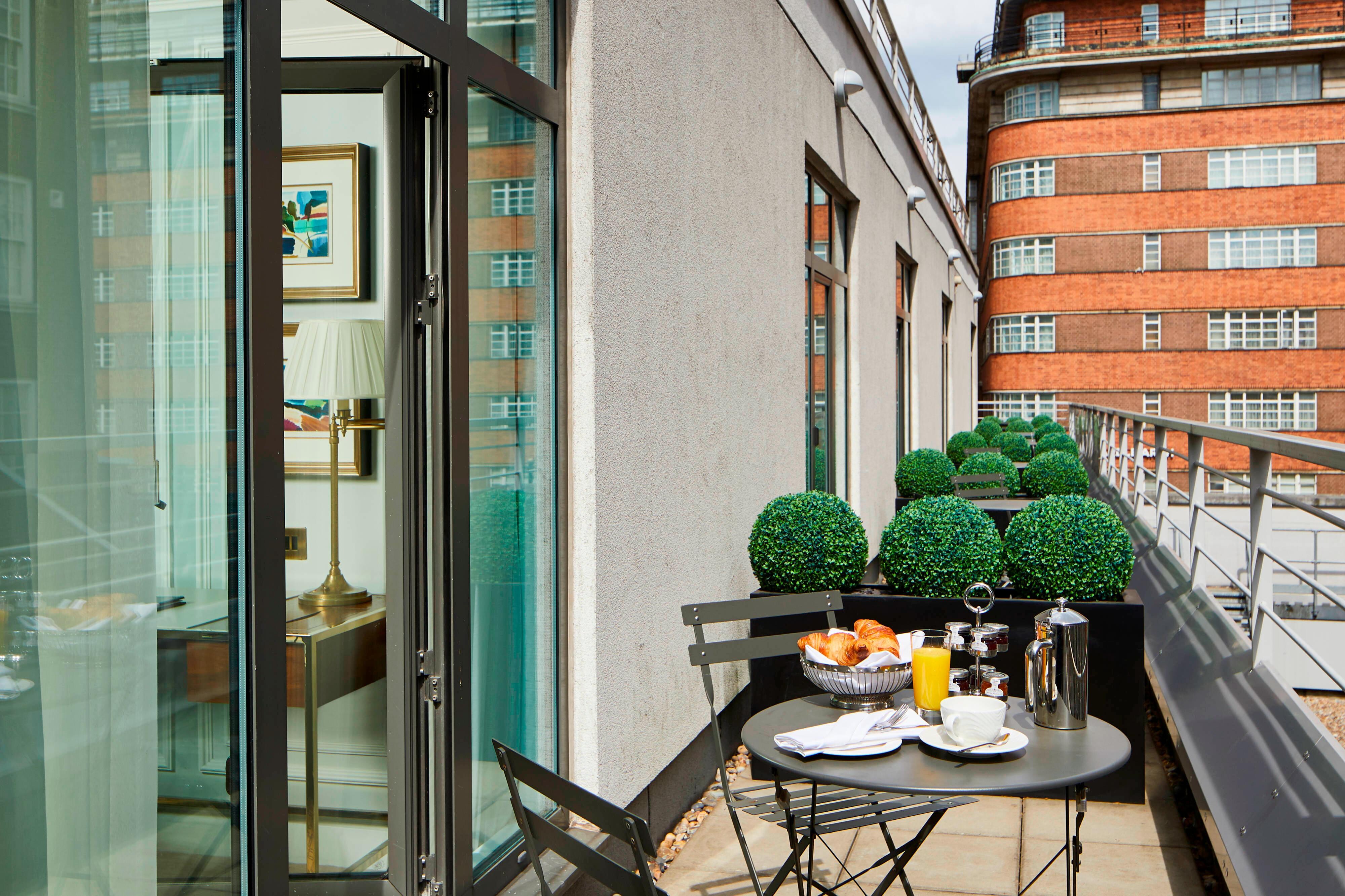 Guest room balcony