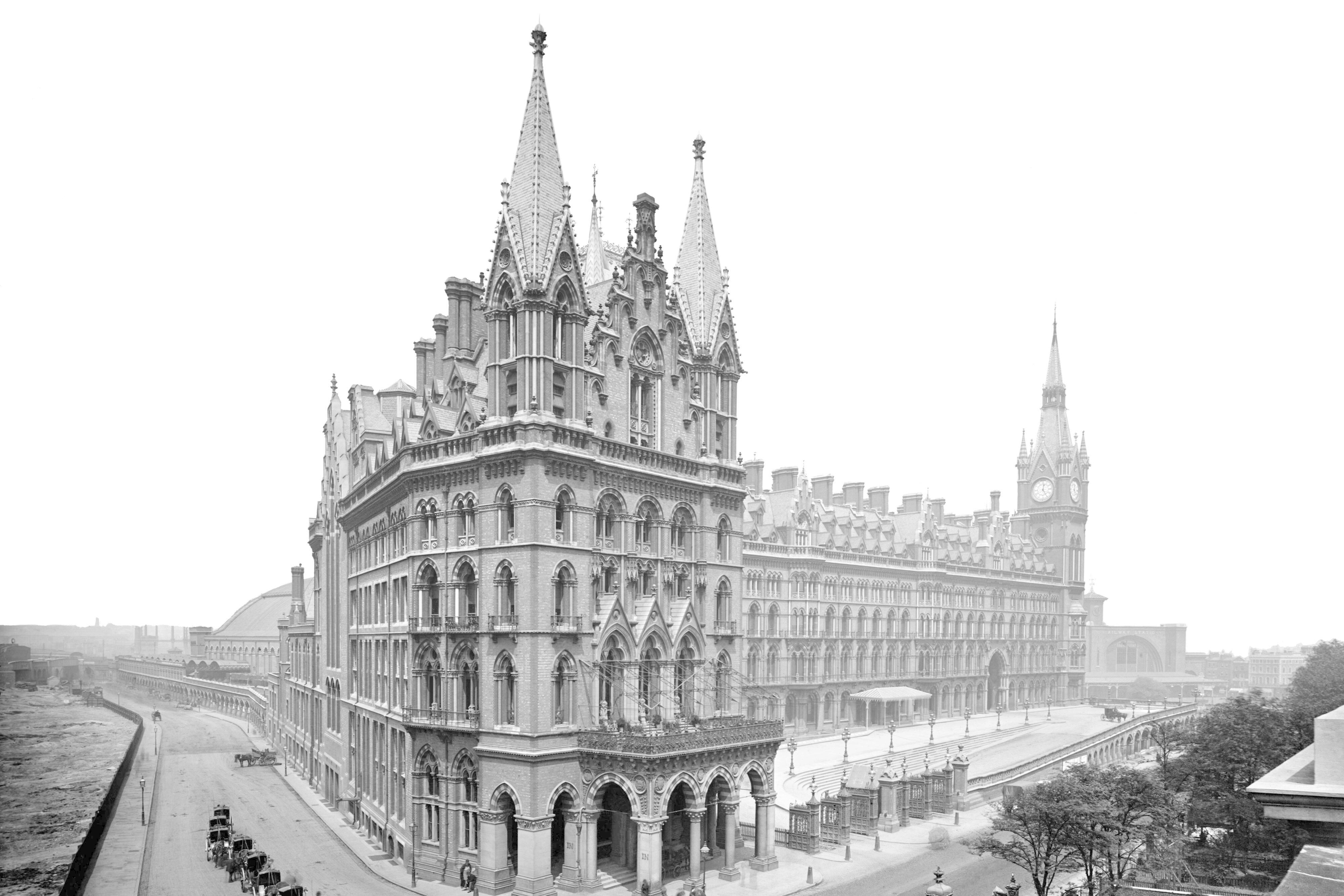 Exterior black and white