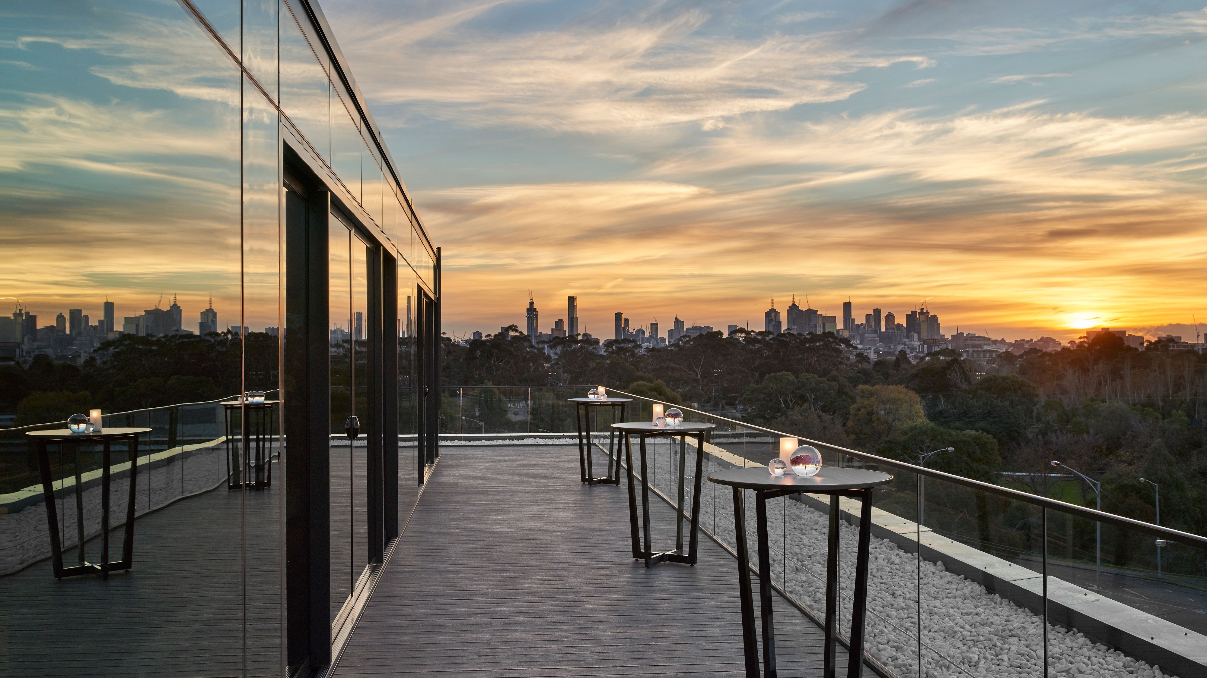 Terrace with city view