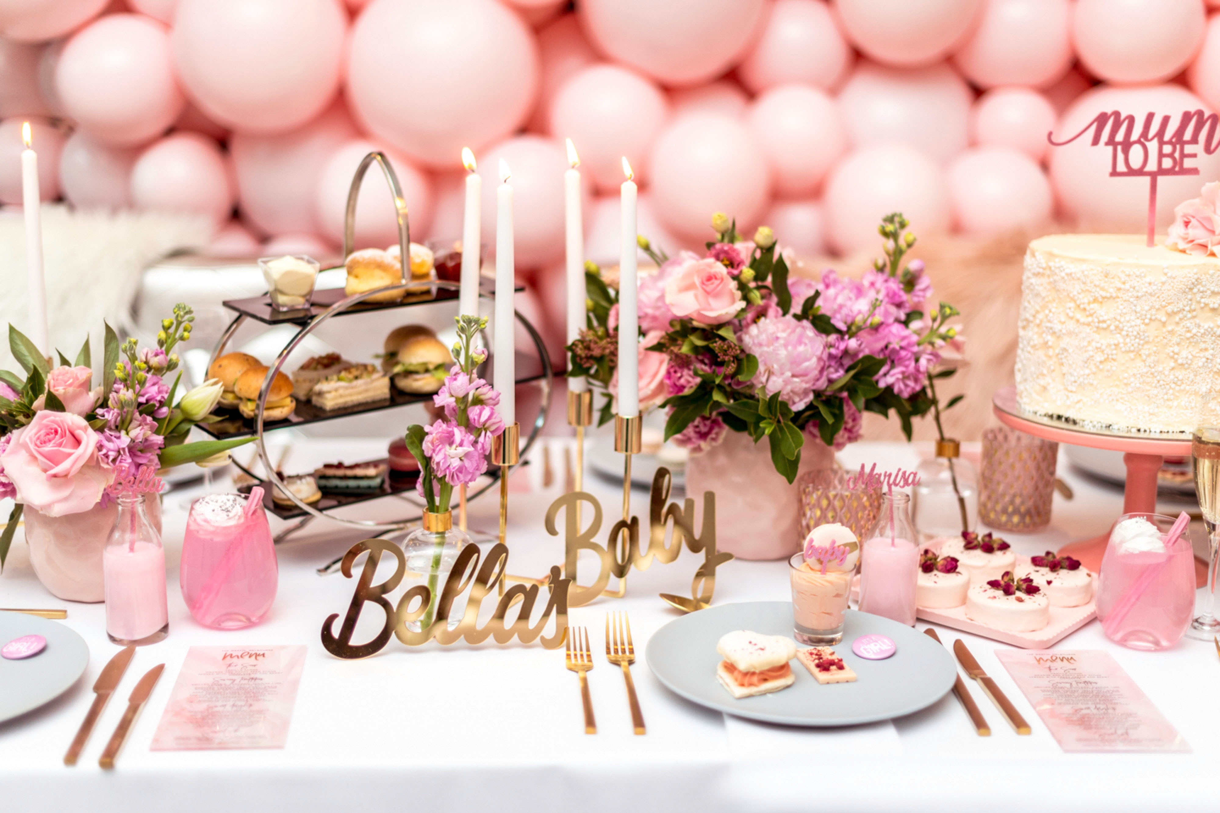 Baby shower table decorations