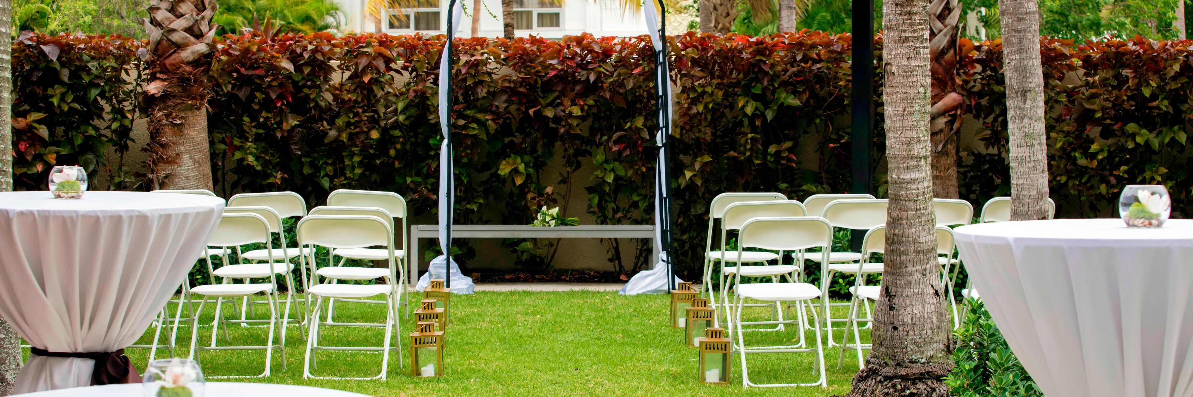 Outdoor wedding ceremony