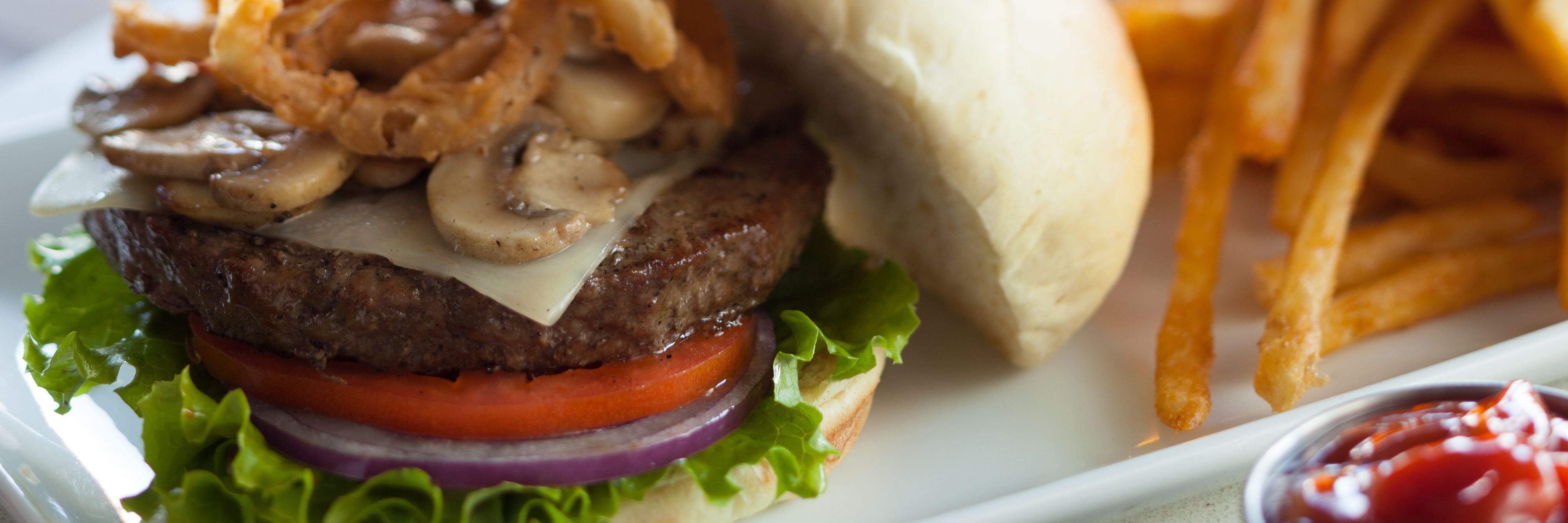 Burger and fries