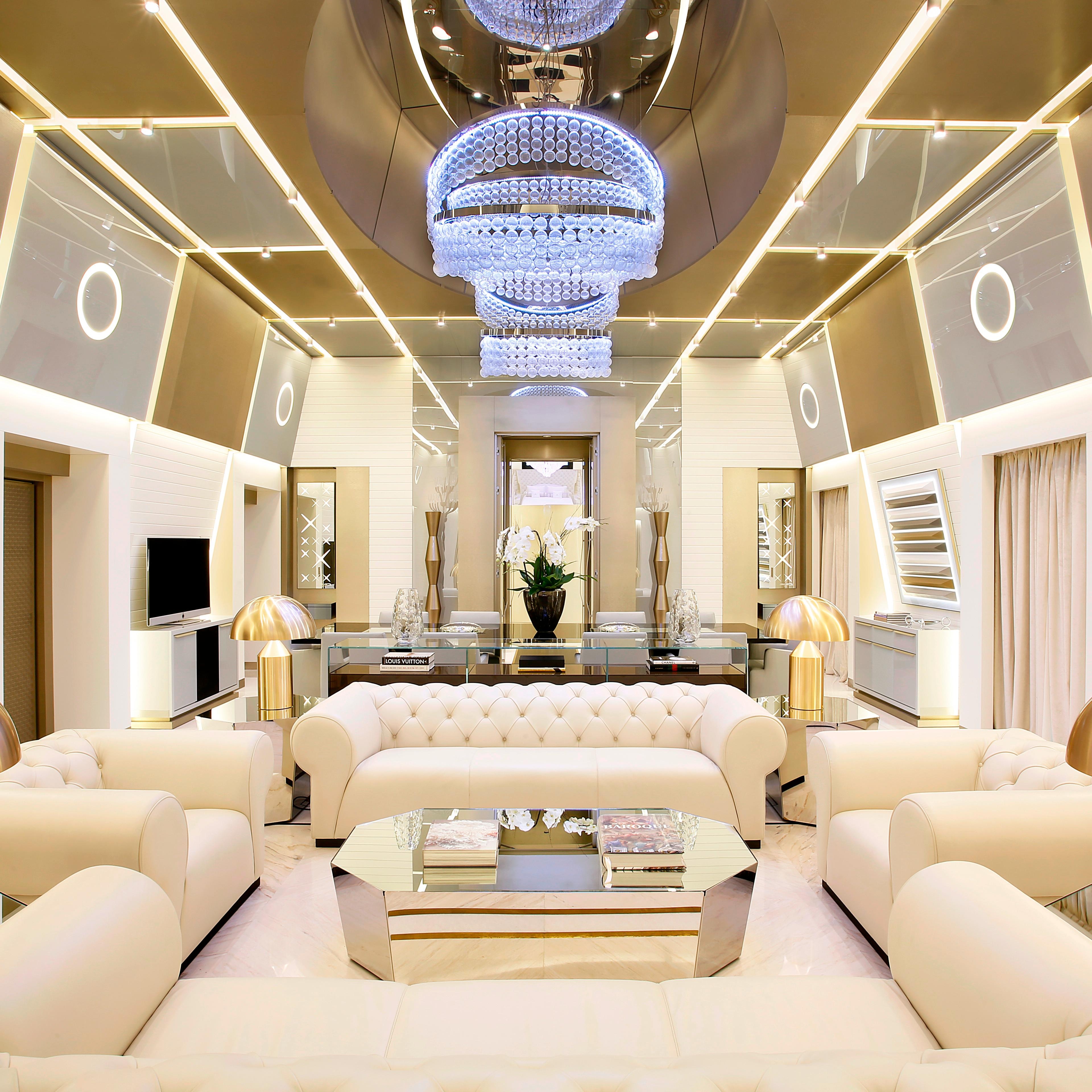 Salle de séjour d’une suite