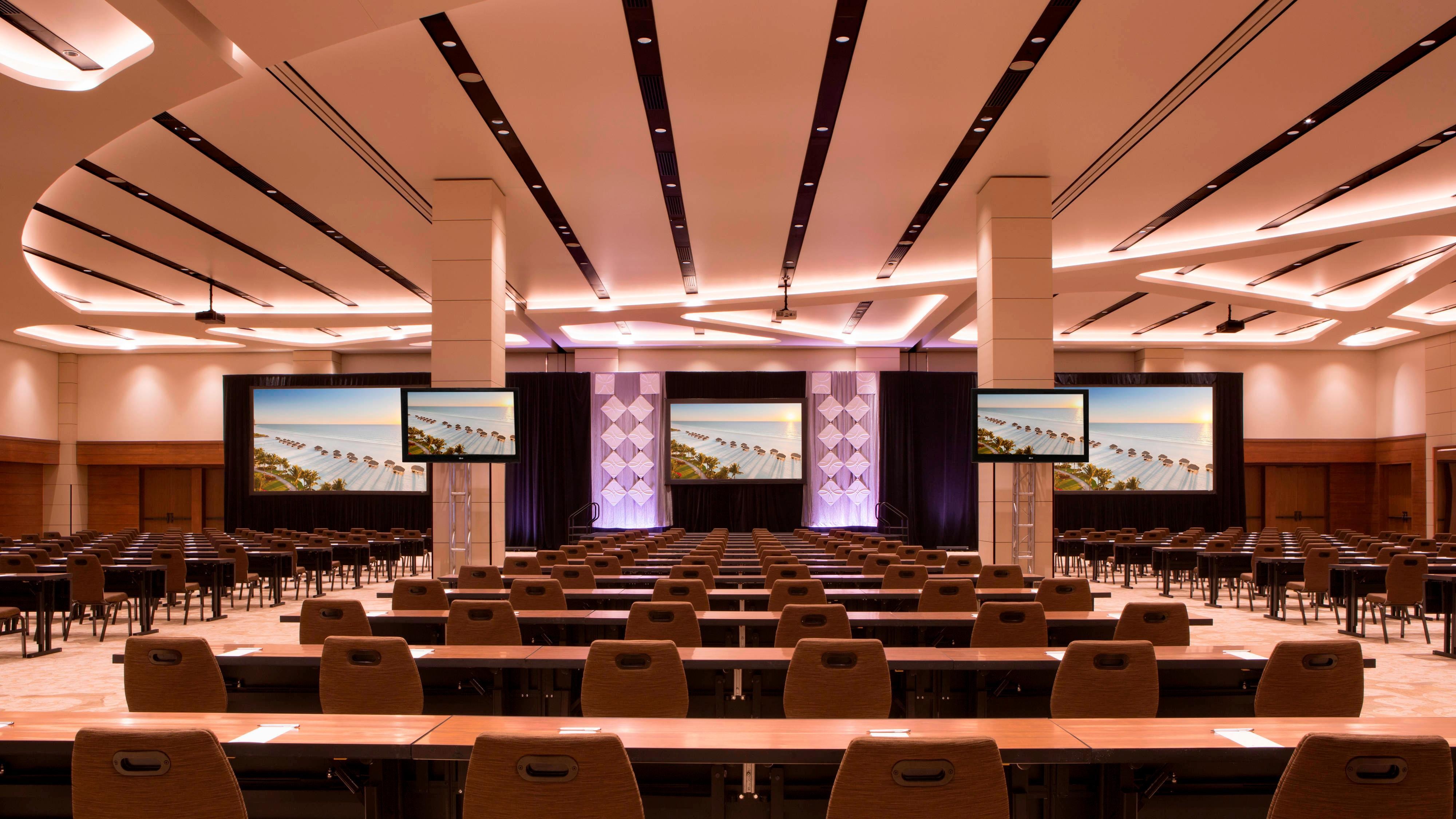 Ballroom meeting room with TVs