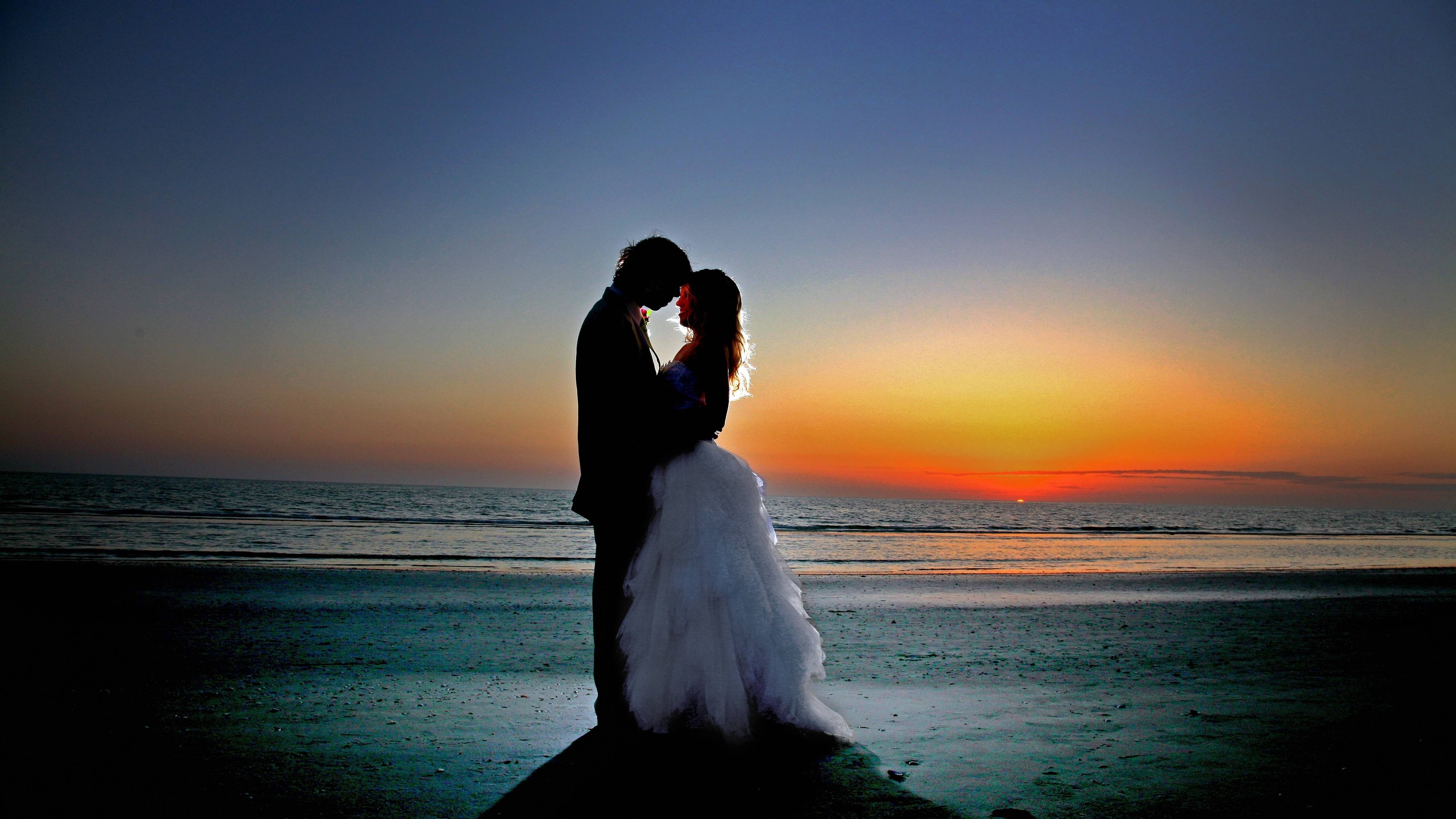 Beach wedding ceremony
