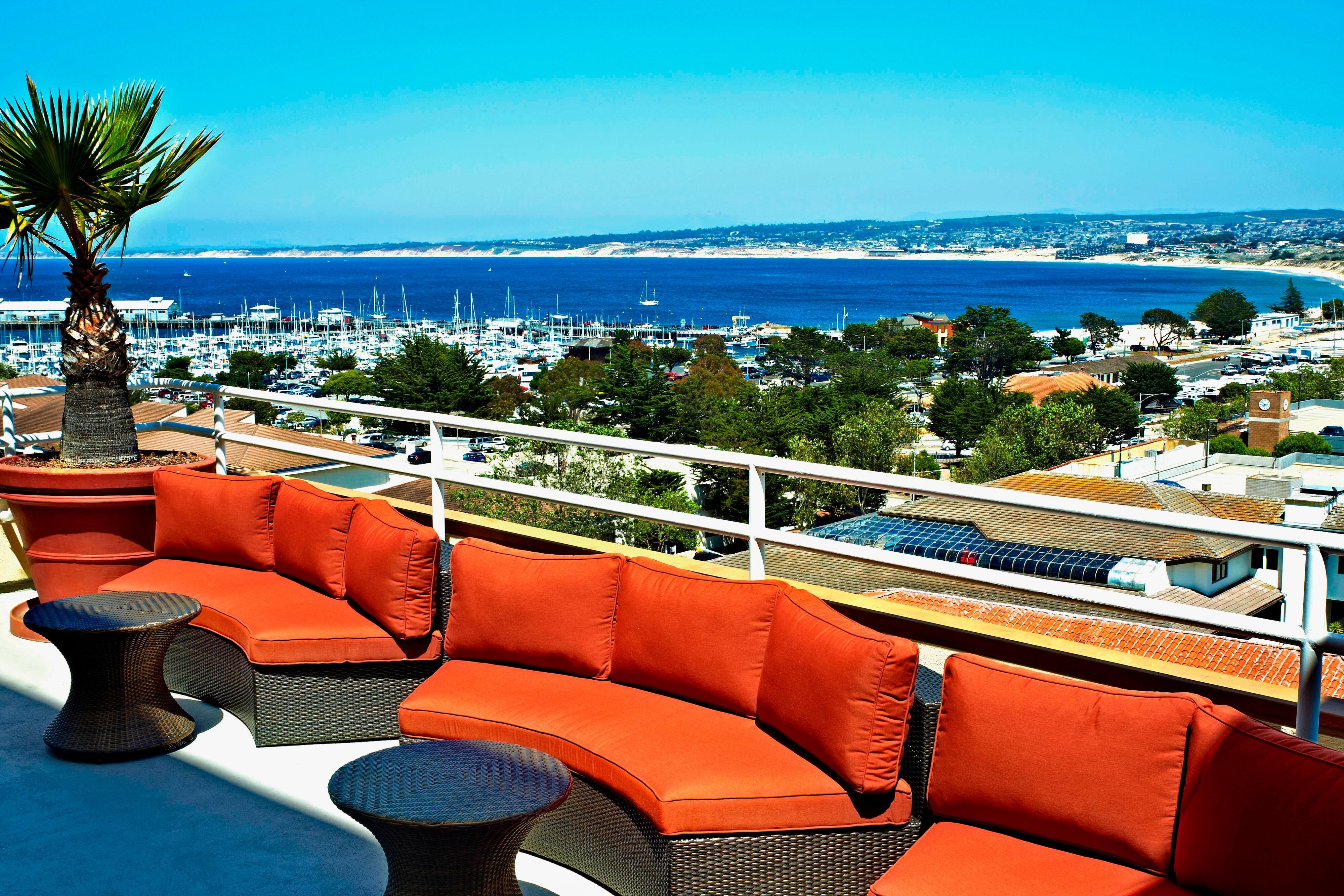 Patio with bay view during daytime