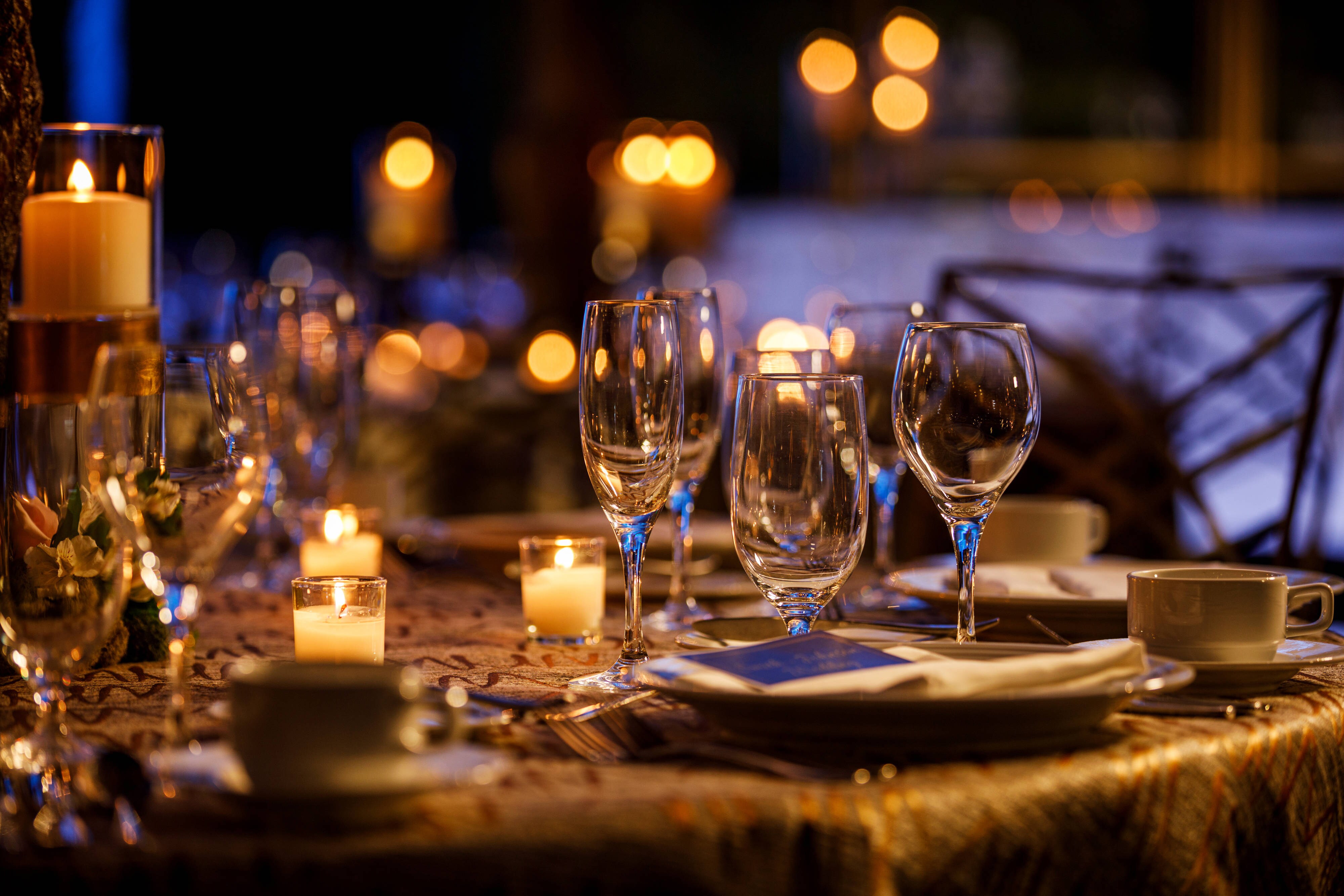 Dining table on oceanfront veranda