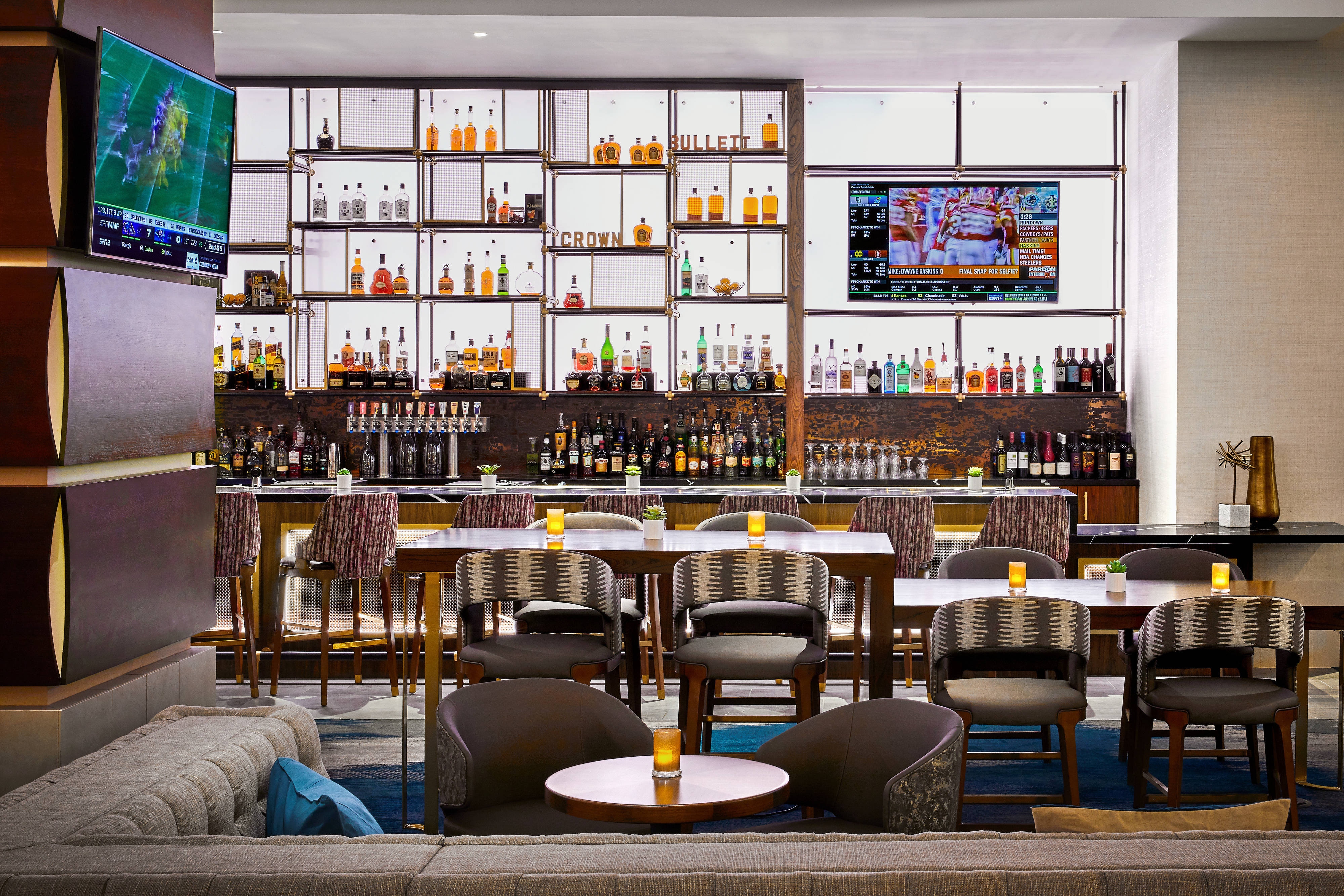 Bar and lounge seating area