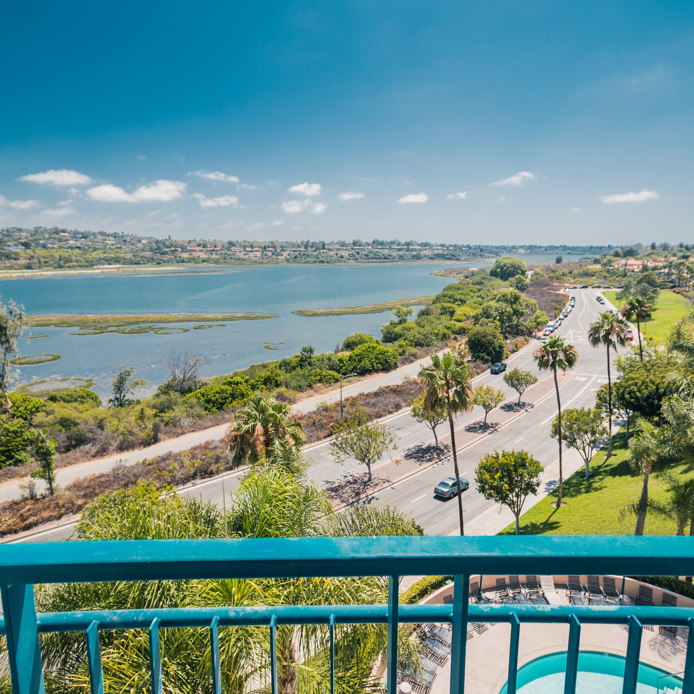 Balcony overlooking the bay