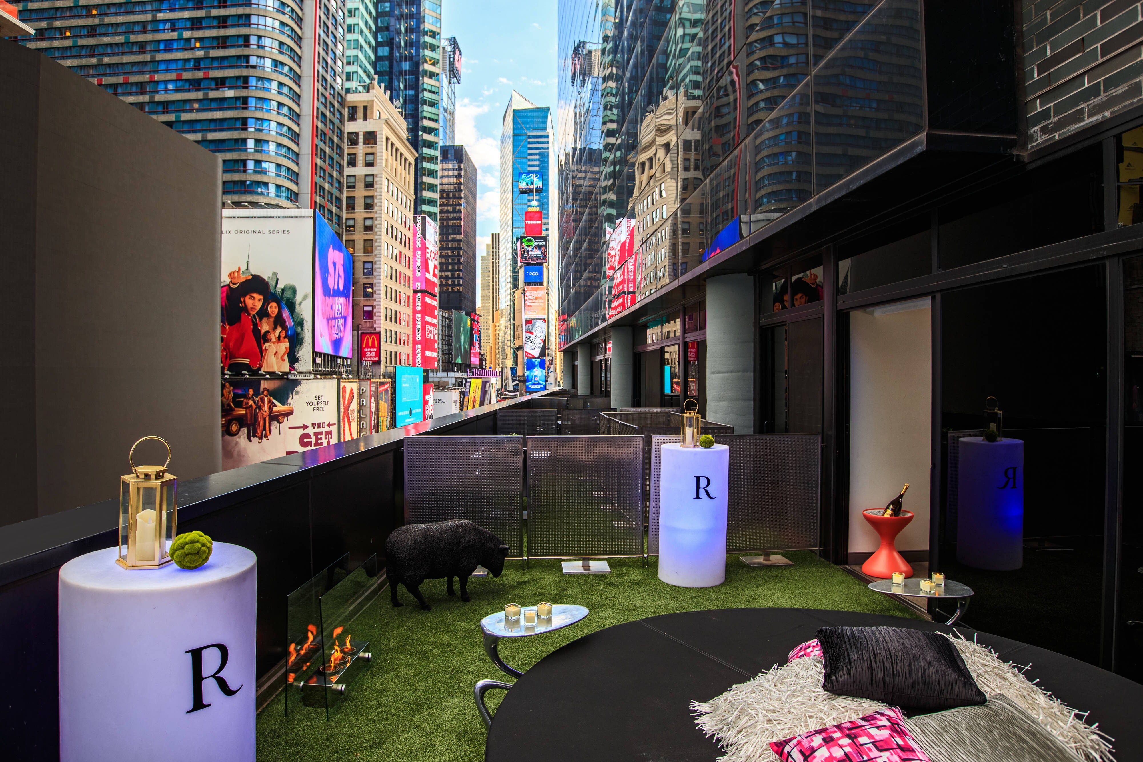 Terrace event setup
