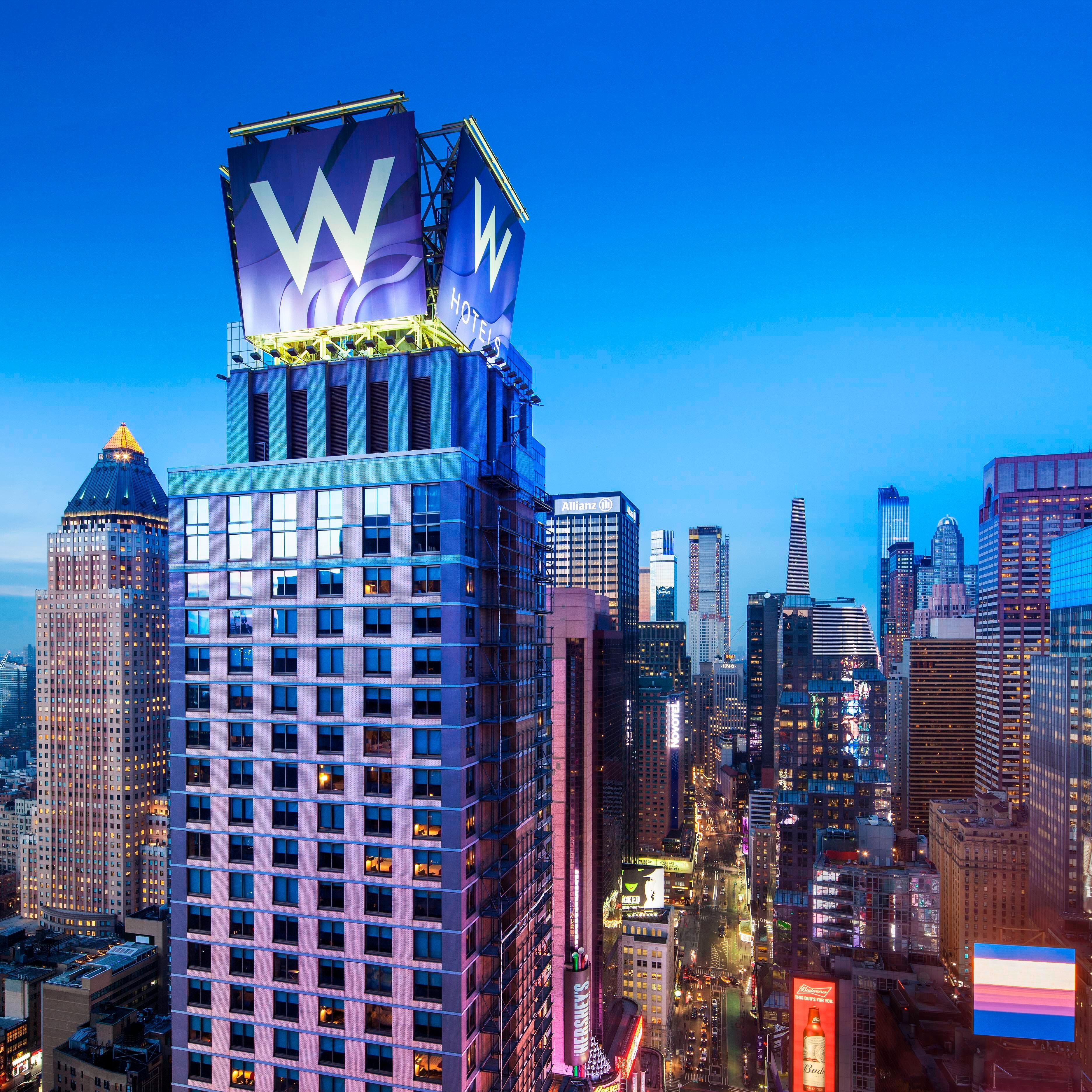 W Roof Sign of hotel near Times Square