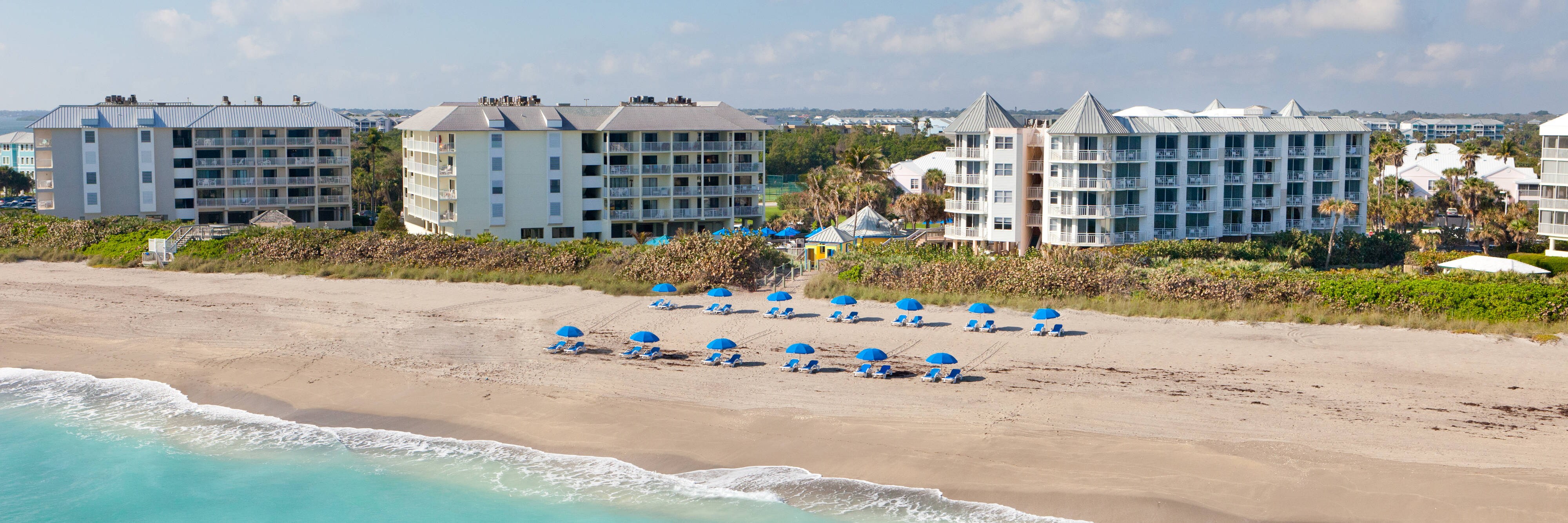 Hotel exterior and beach